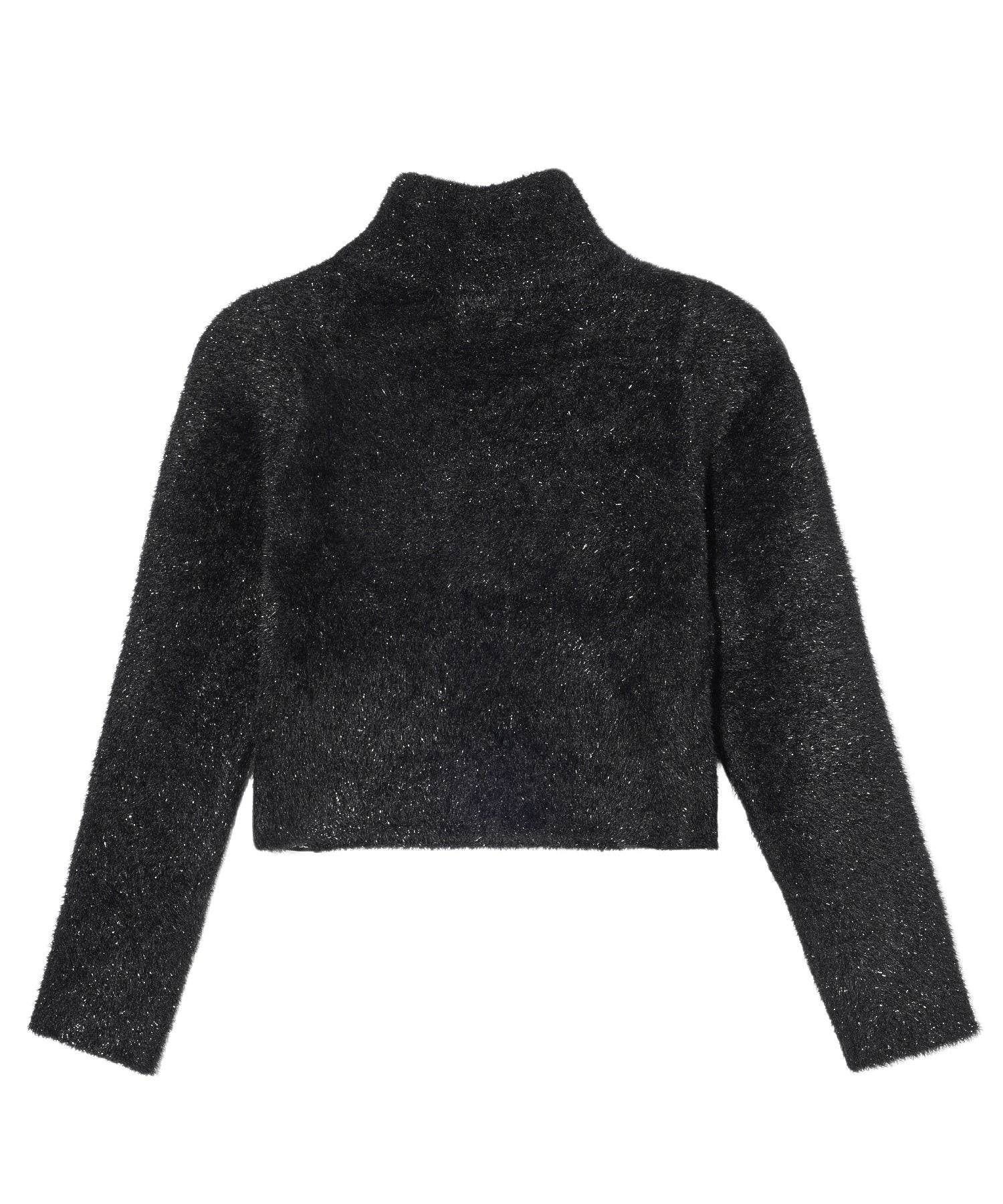 GLITTERY HIGH NECK KNIT TOP X-girl