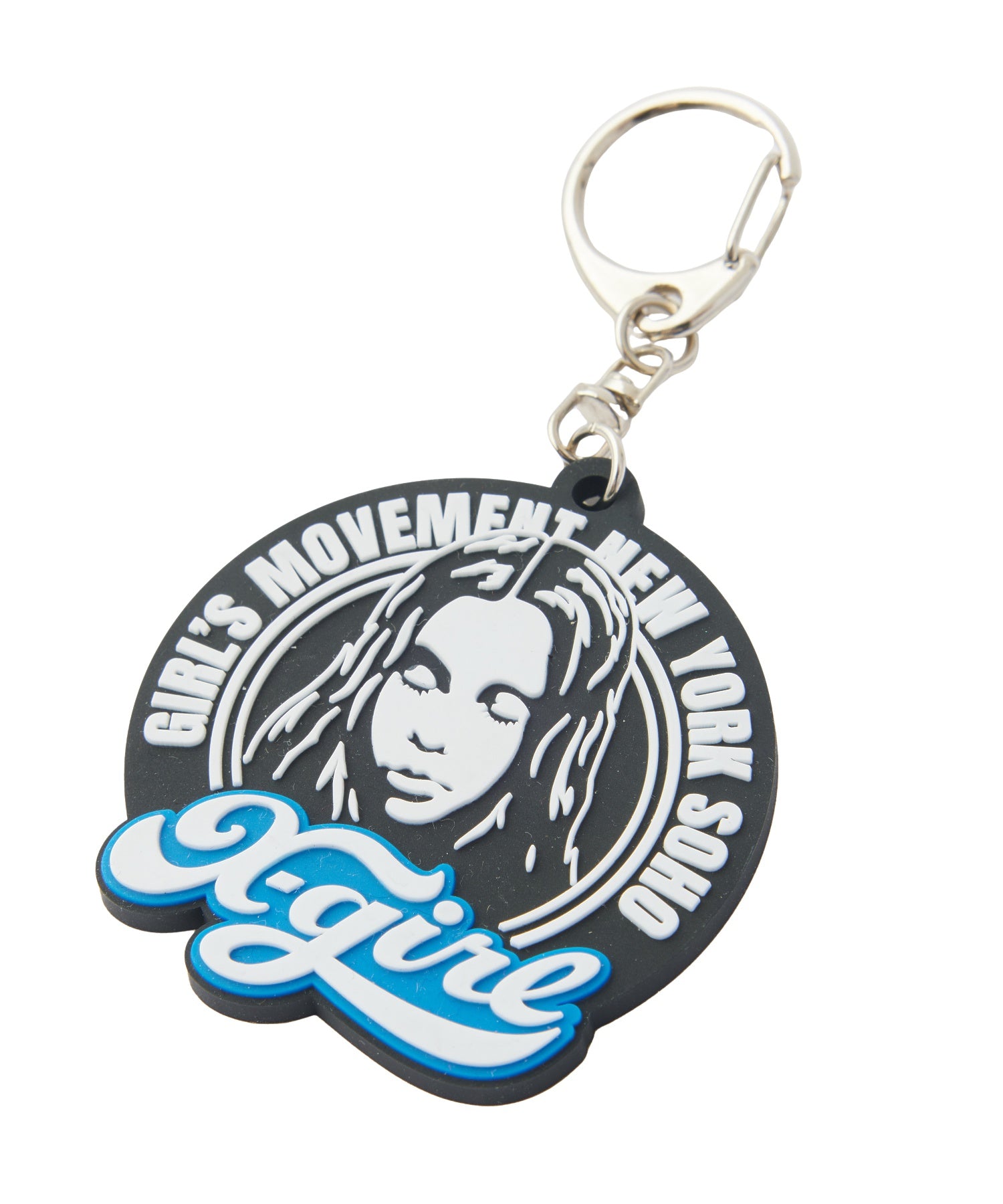 CHEERFUL LOGO AND FACE RUBBER KEY CHARM