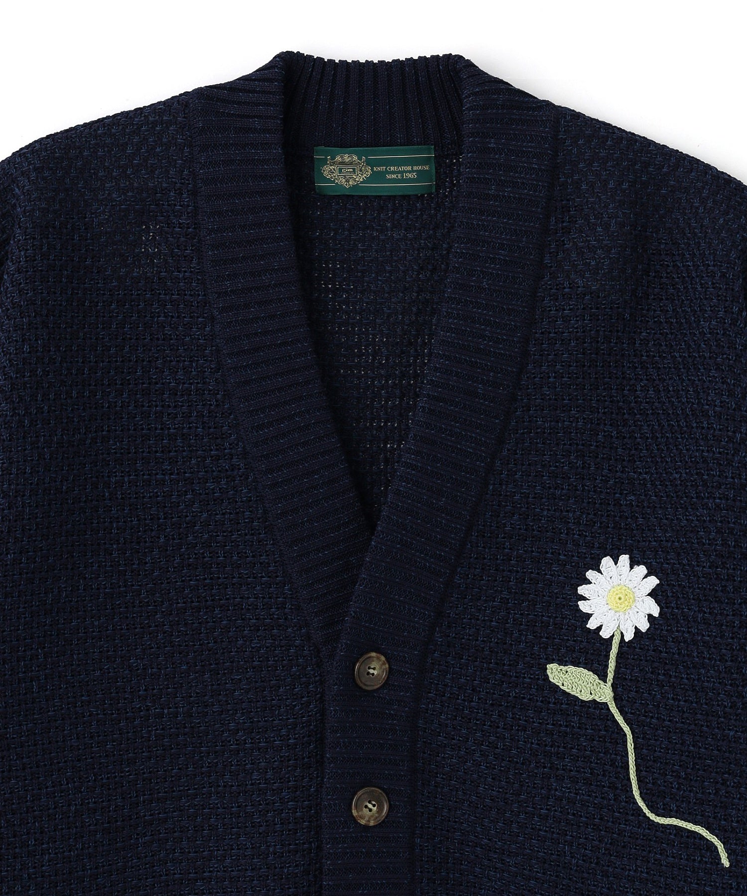 gimcontext/ジム コンテキスト/Basket Stitch Flower Cardigan 26105220