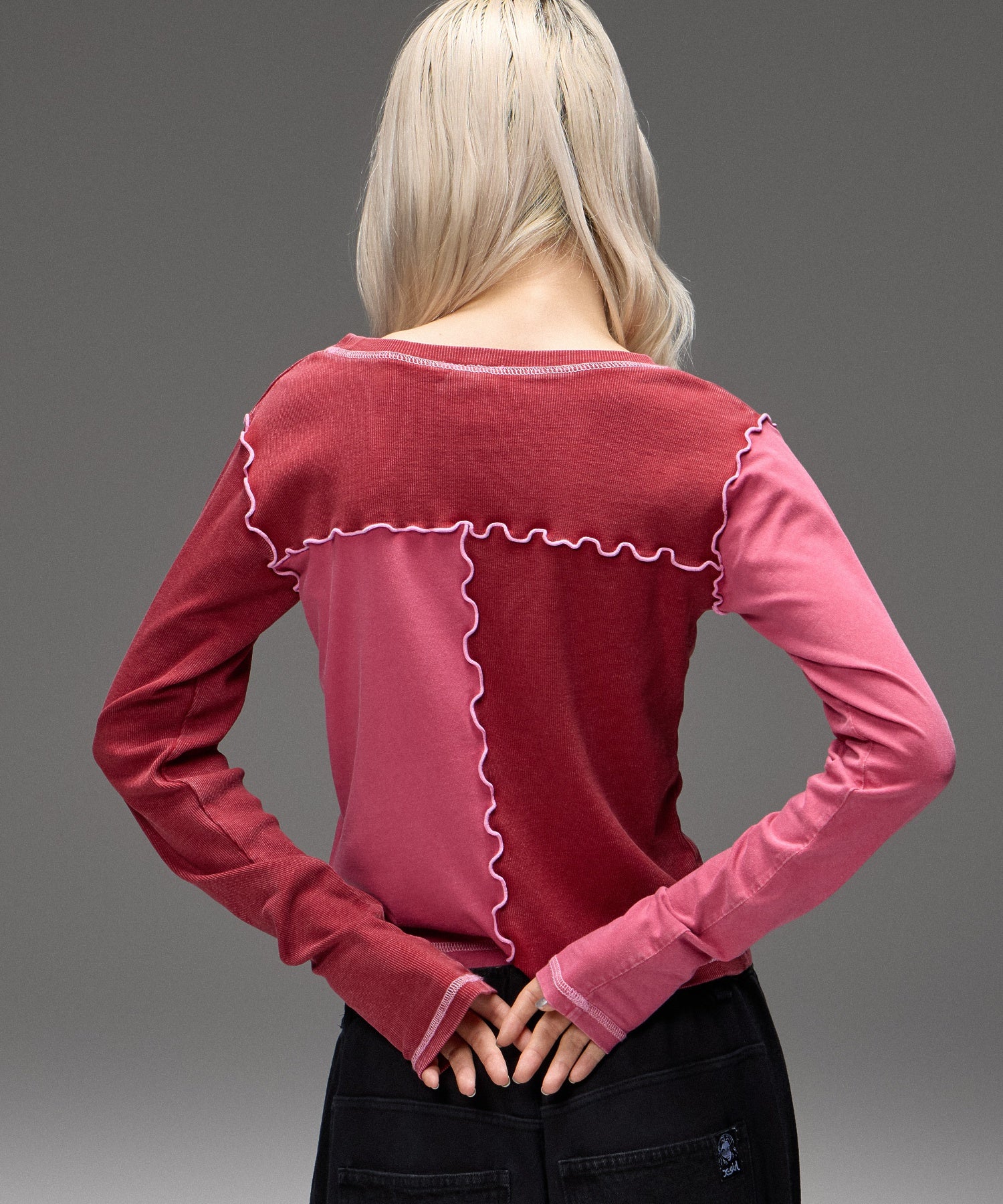 FADED REMAKE STYLE L/S COMPACT TOP