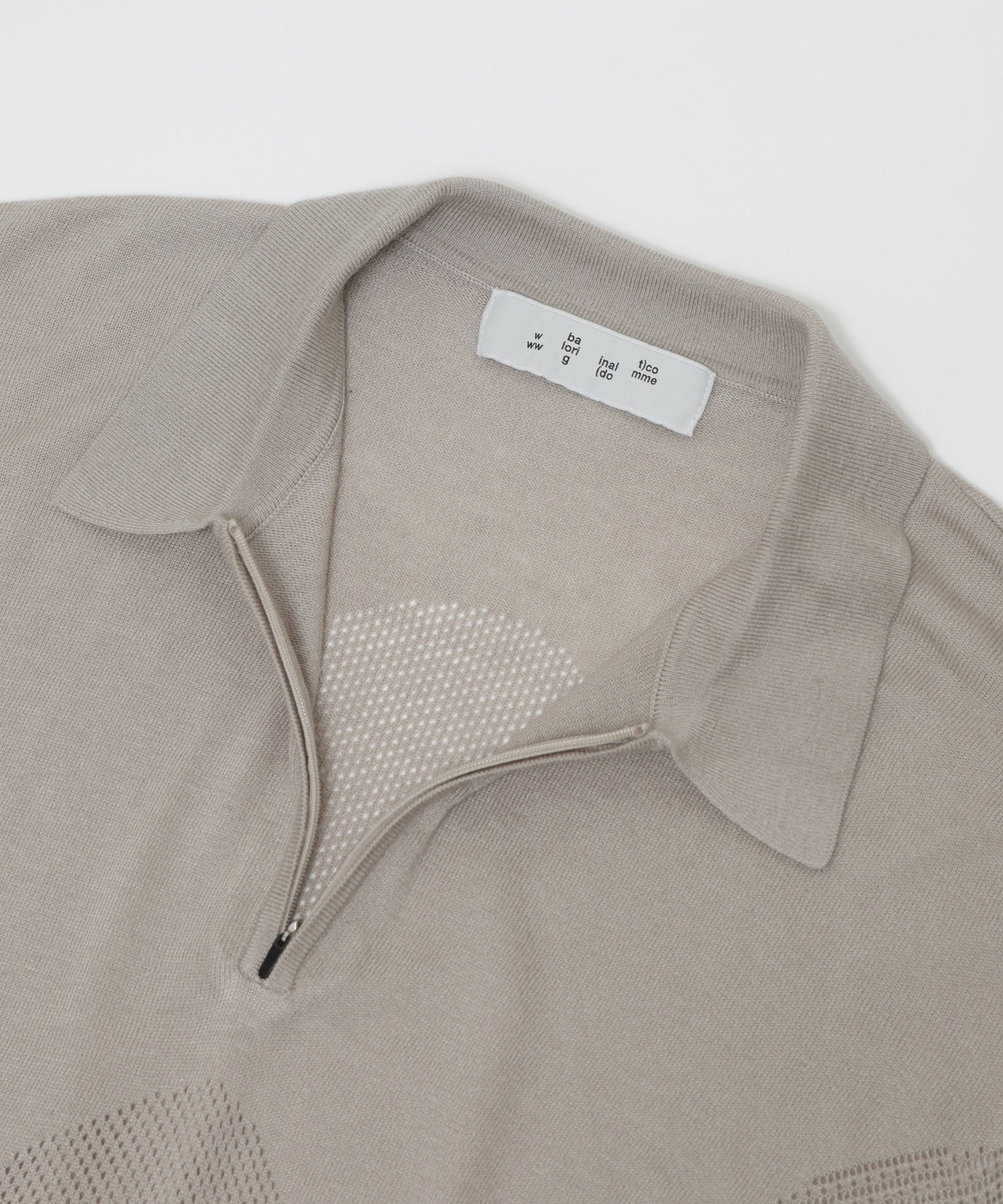 BAL/バル/VENTILATION MESH KNIT ZIP POLO SS BAL-2194