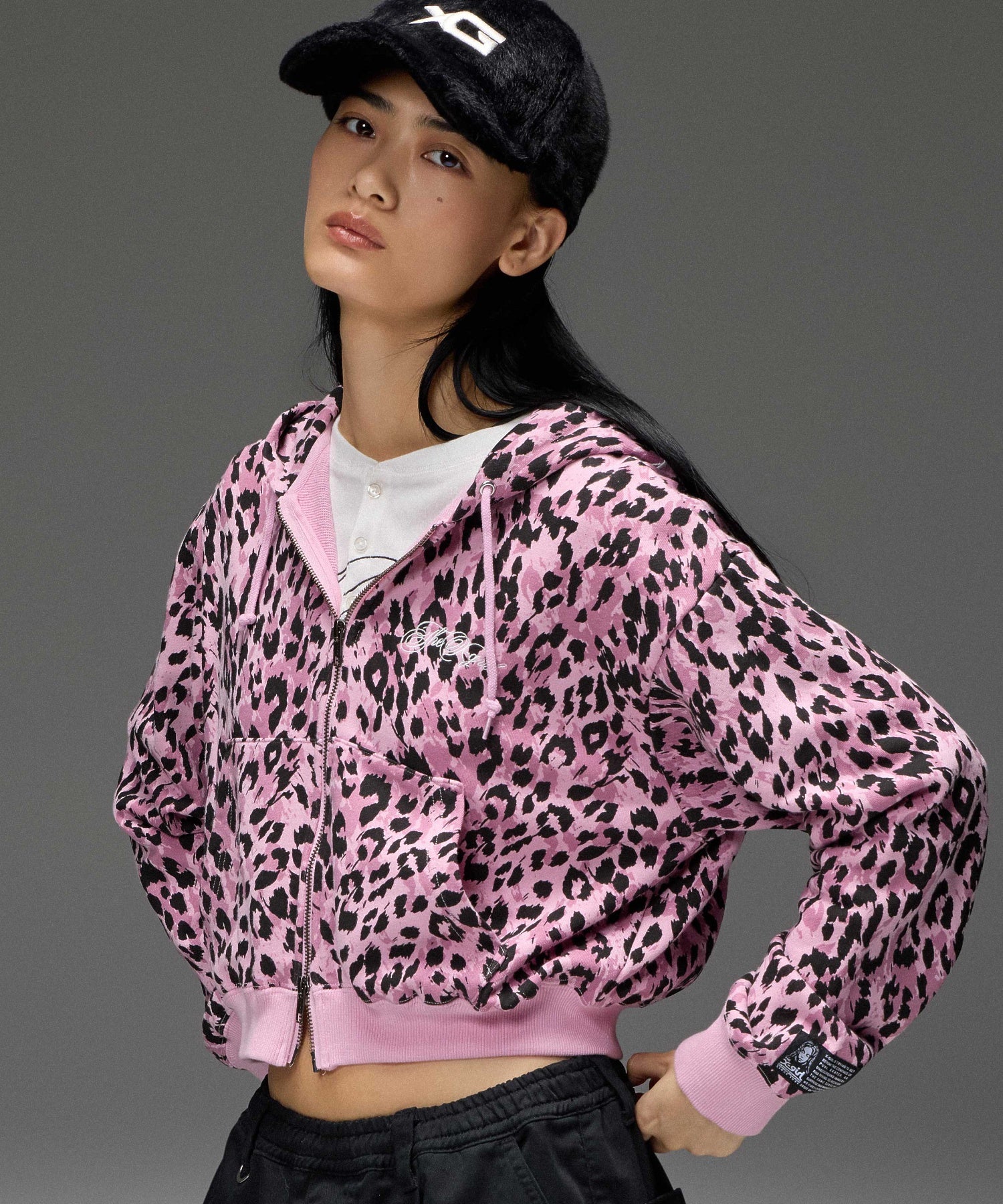 ALL OVER PRINT COMPACT ZIP UP SWEAT HOODIE