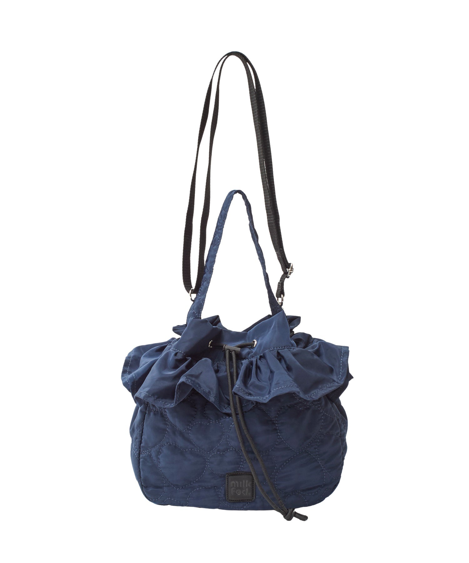 HEART QUILTED DRAWSTRING BAG