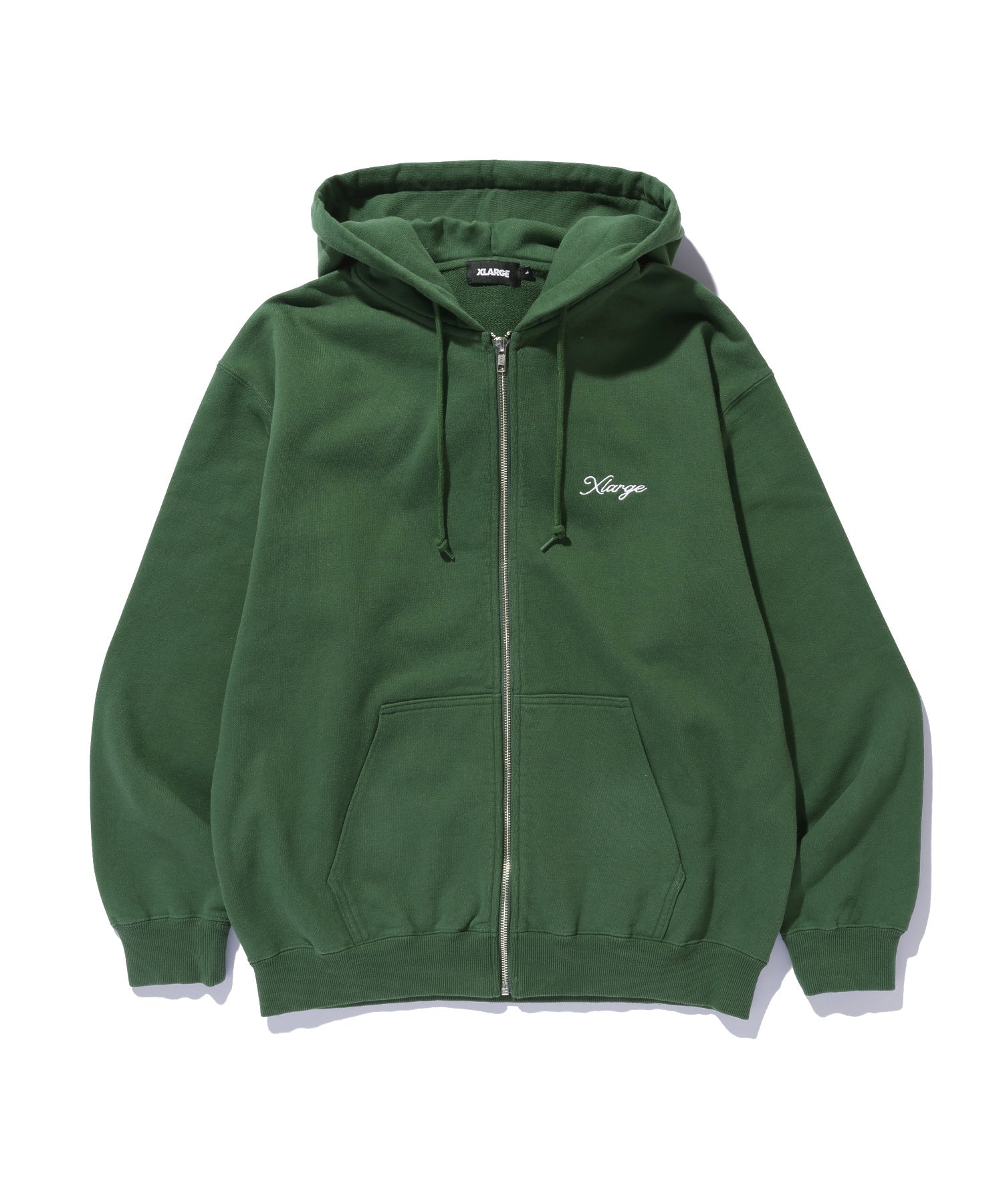 CURSIVE ZIP UP HOODED SWEATSHIRT