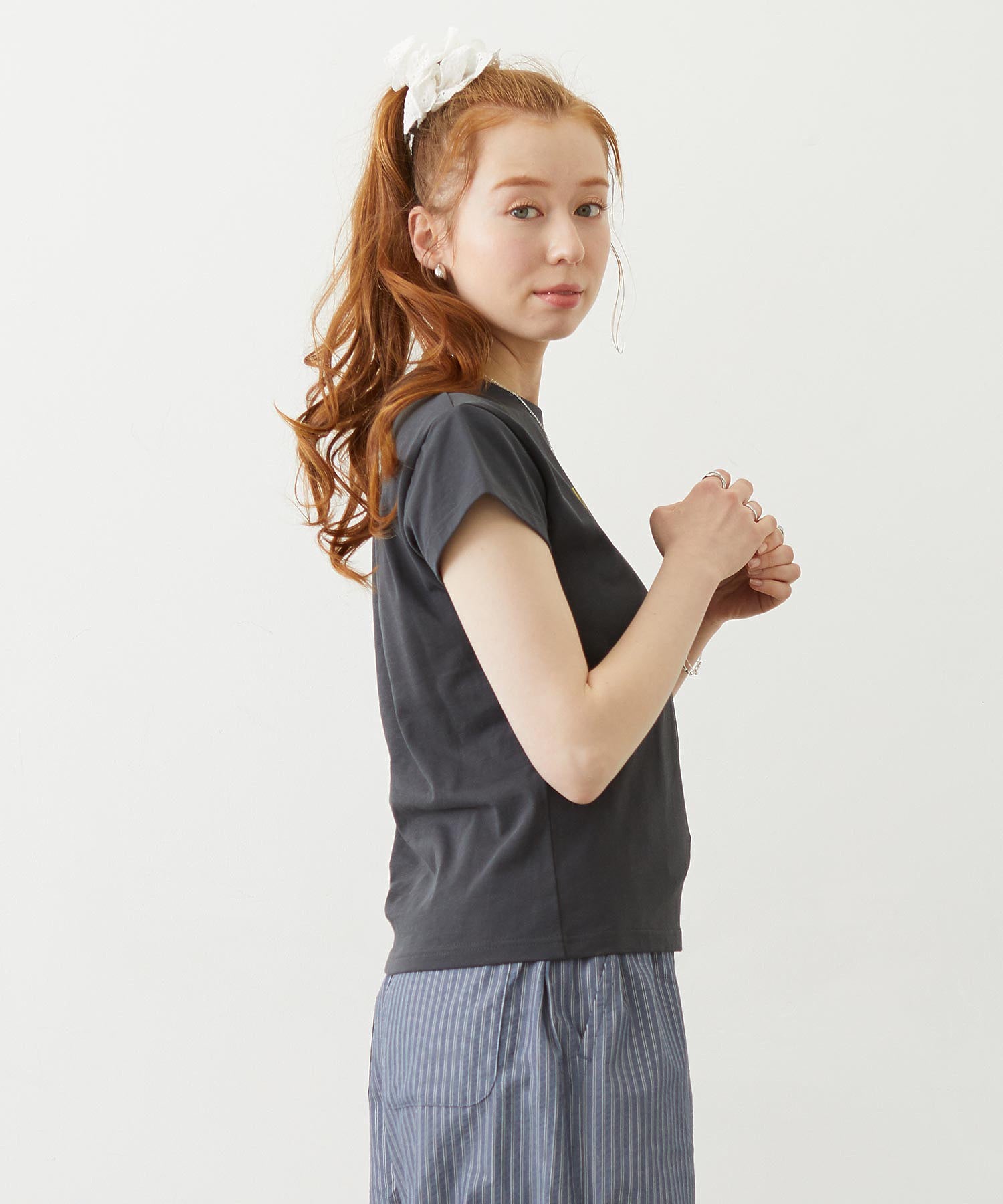 LINE LOGO FRENCH SLEEVE TOP