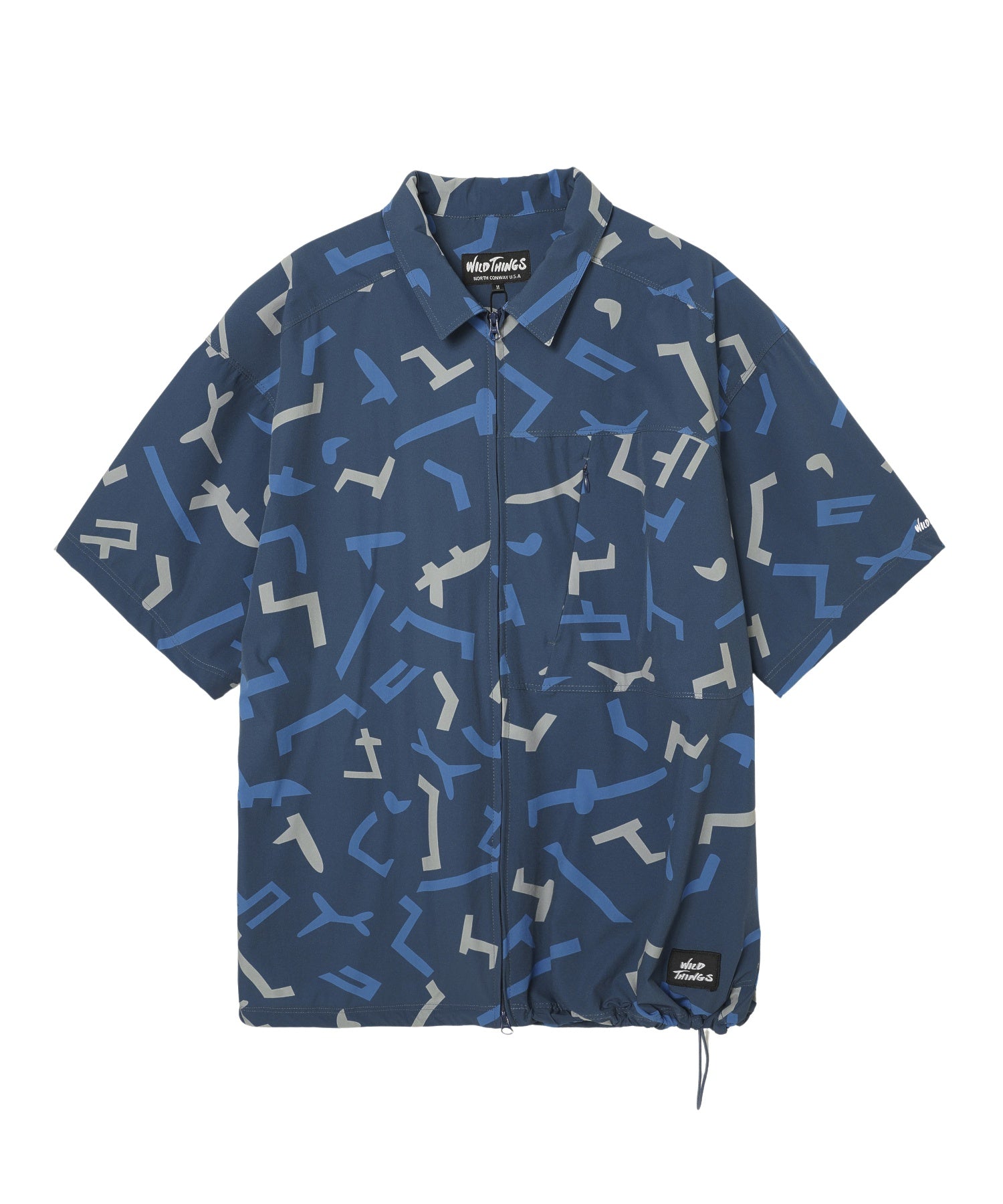 WILDTHINGS/ワイルドシングス/PRINT SLANT S/S SHIRT/WT24035AD