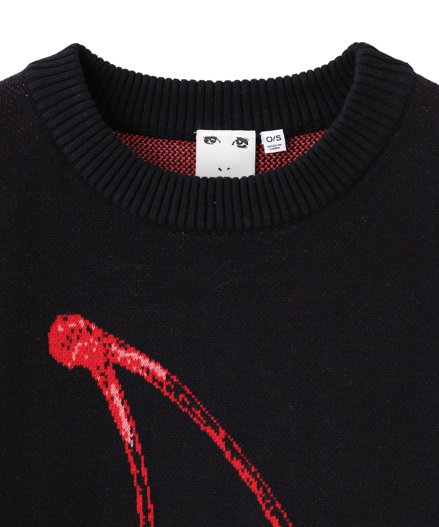 CHERRY JACQUARD KNIT TOP