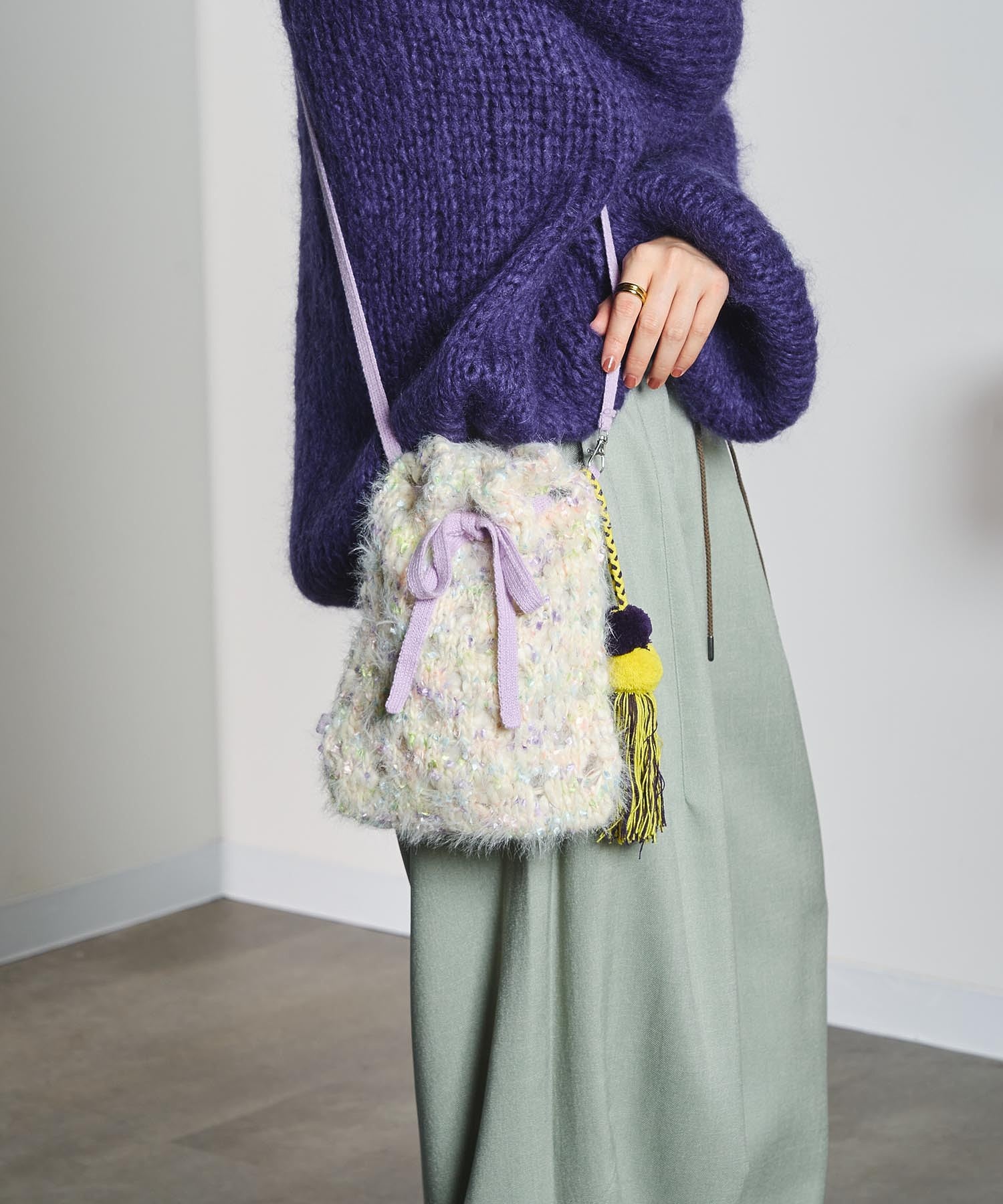 mici/MESH KNIT SHOULDER BAG