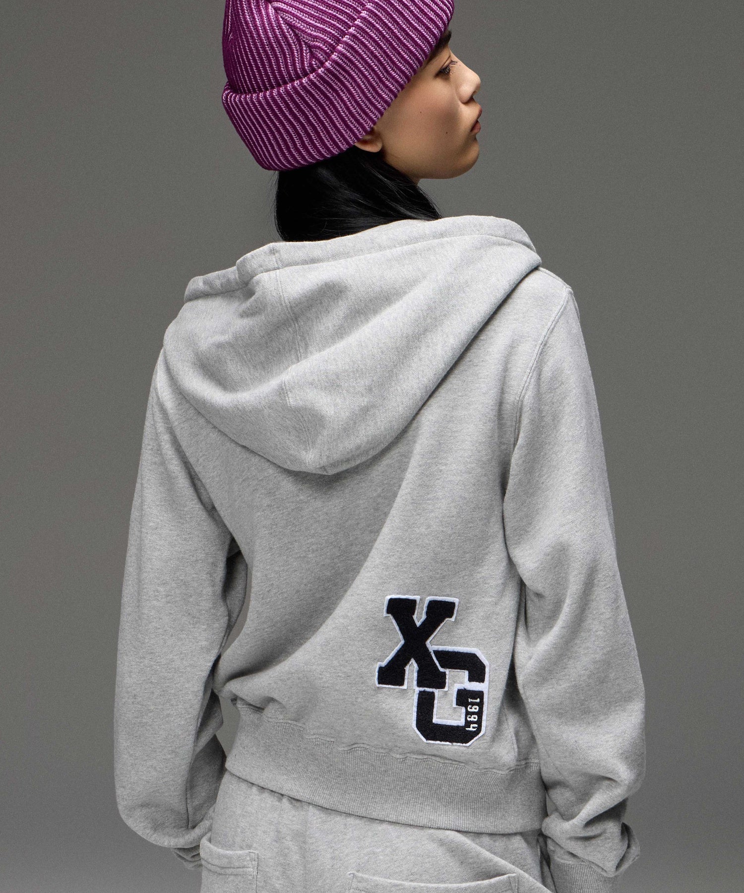 X-girl PATCHES COMPACT ZIP UP SWEAT HOODIE