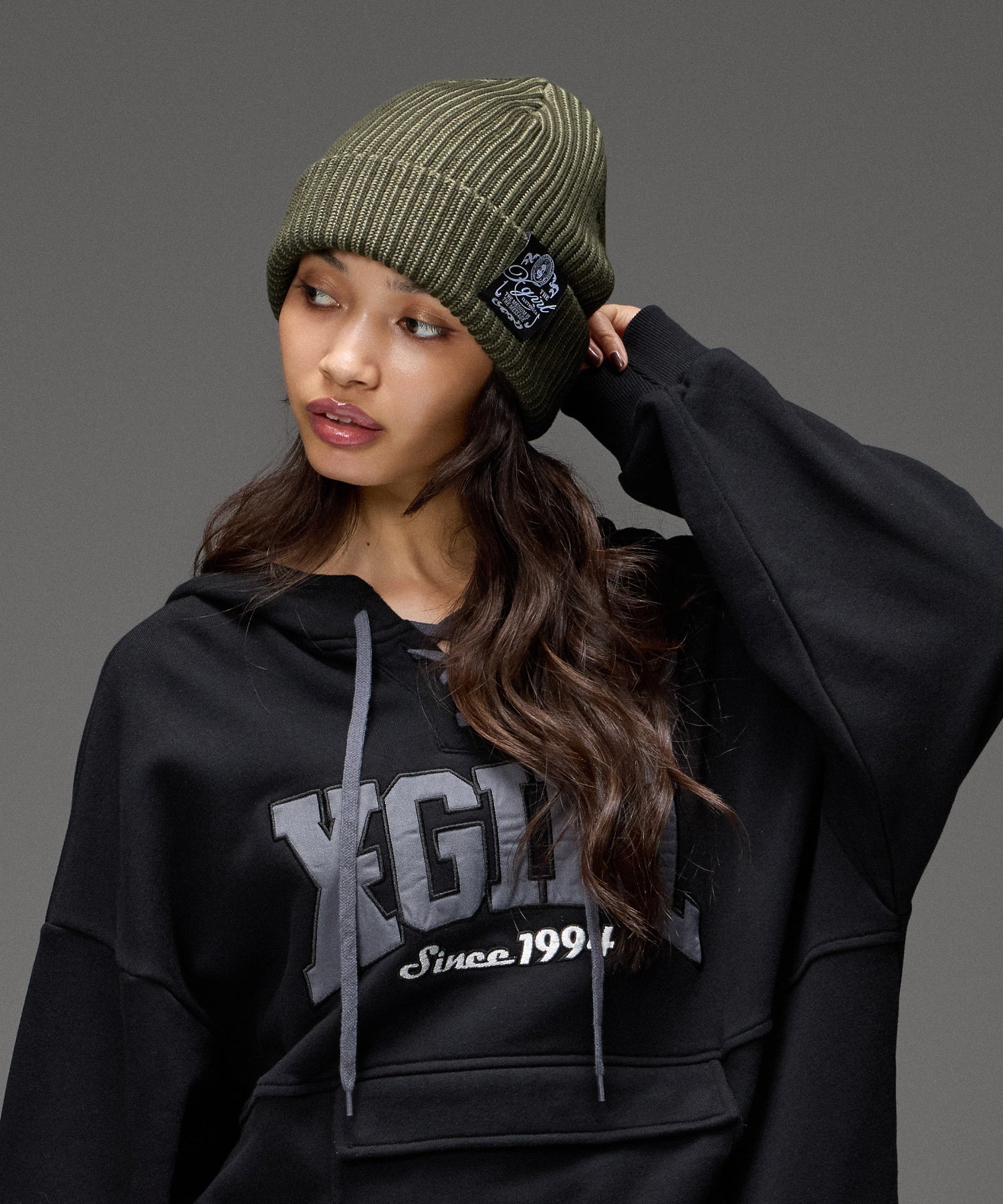 BICOLOR RIB CUFF BEANIE