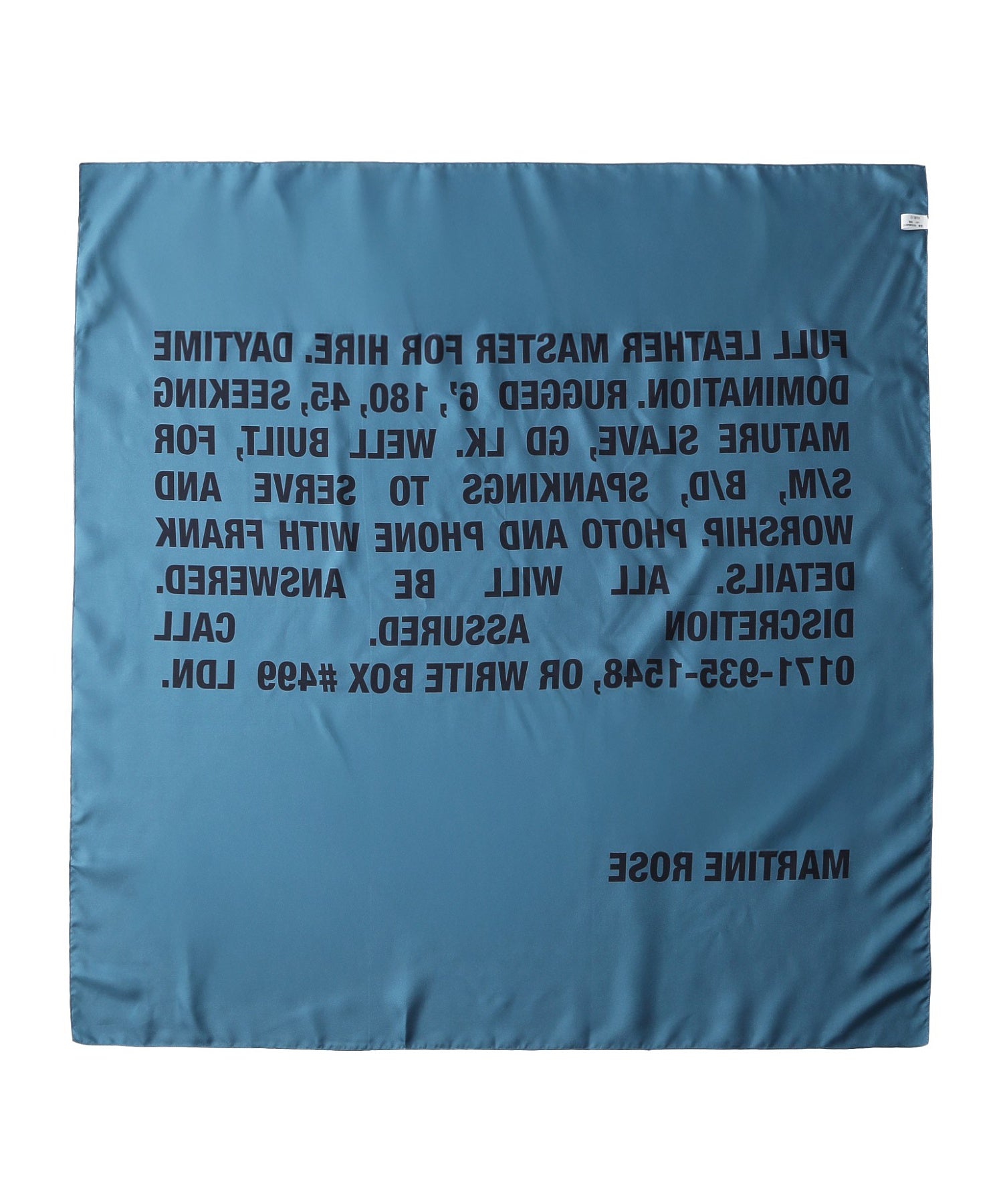 MARTINE ROSE/マーティン ローズ/CLASSIFIED SCARF 1230WF08