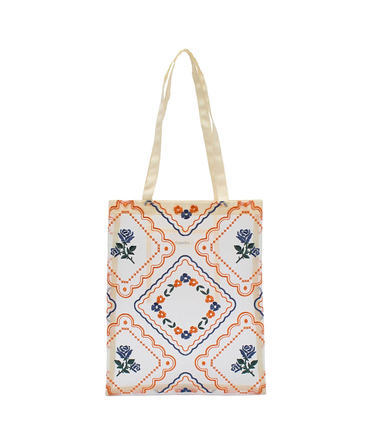 CASSELINI/TULLE ENBROIDERY TOTE