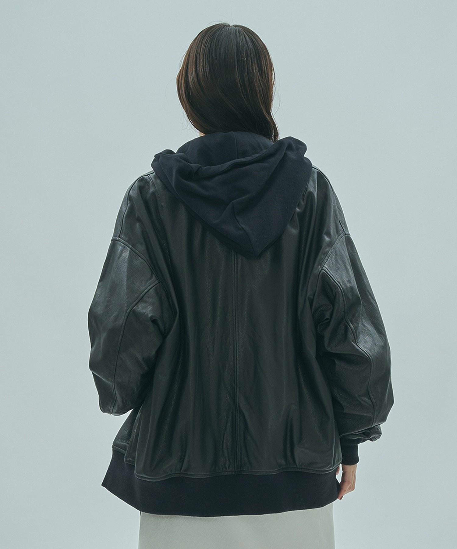 SISII x GENE HEAVENS/LEATHER BIG MA1 JACKET