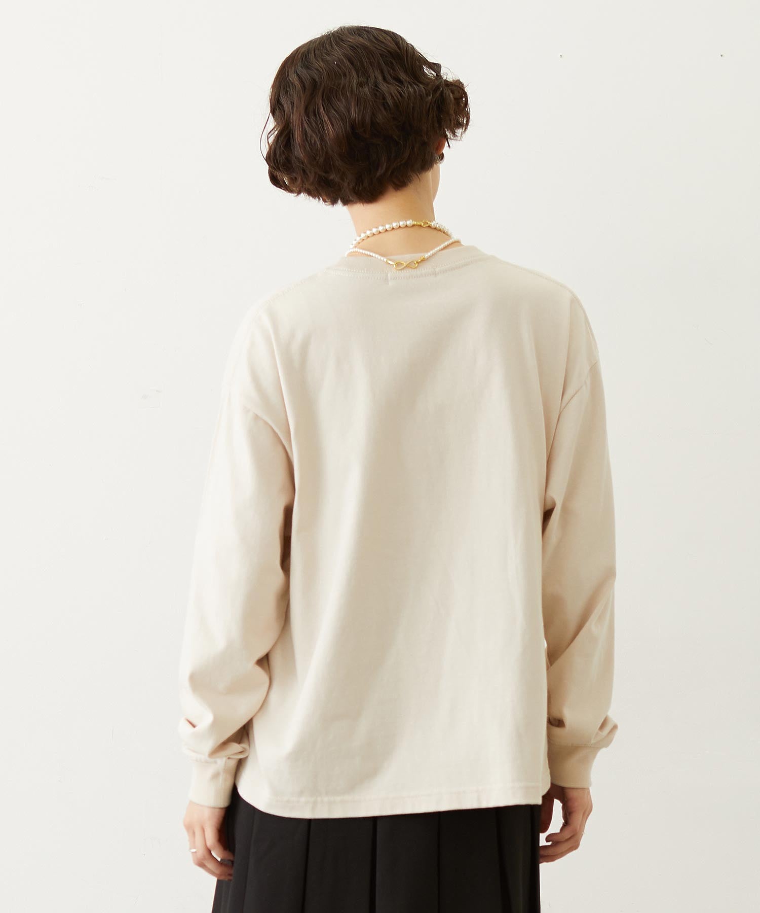 LOGO FLOCK PRINT L/S TEE