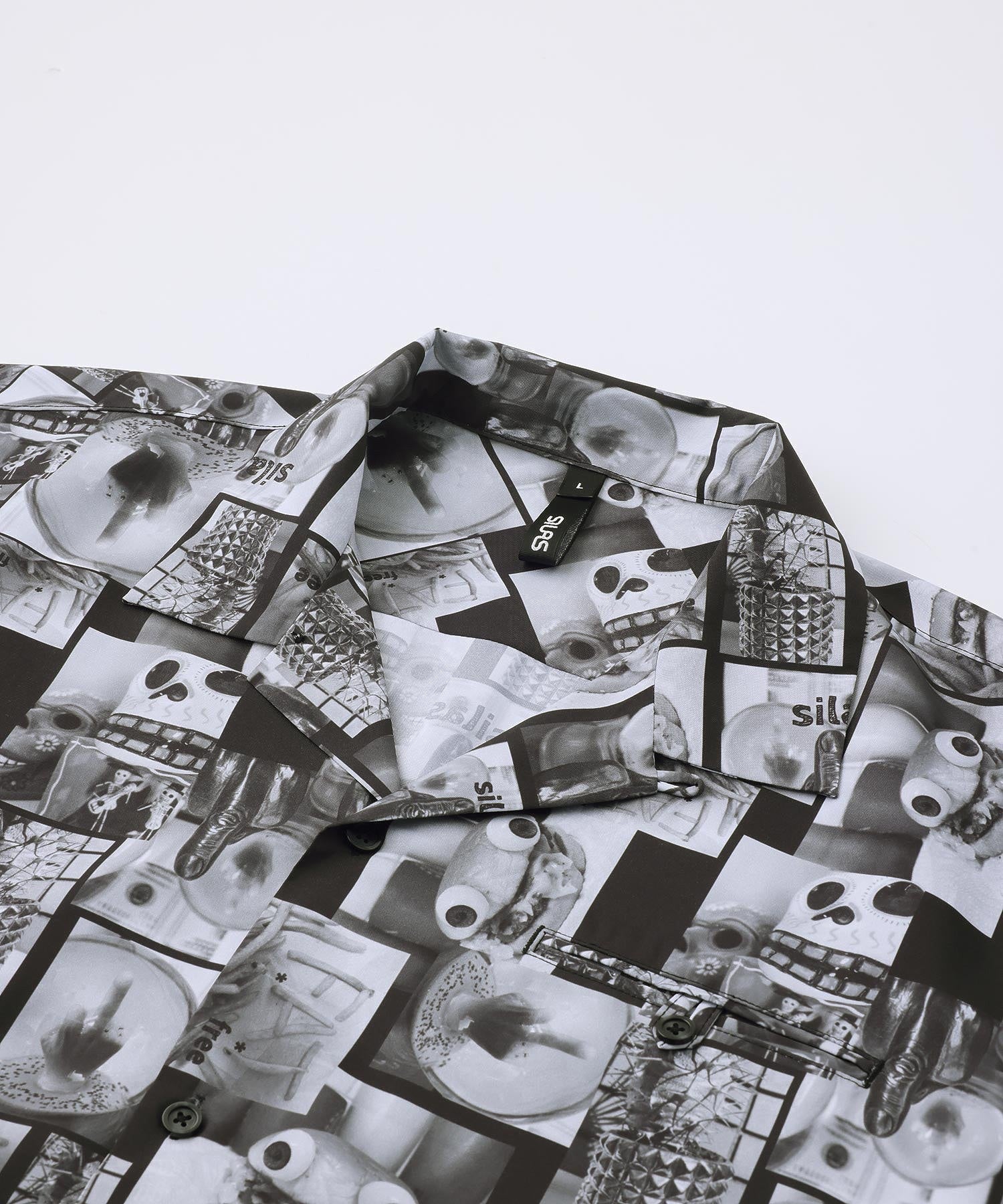 PHOTO PATTERN OPEN COLLAR S/S SHIRT SILAS