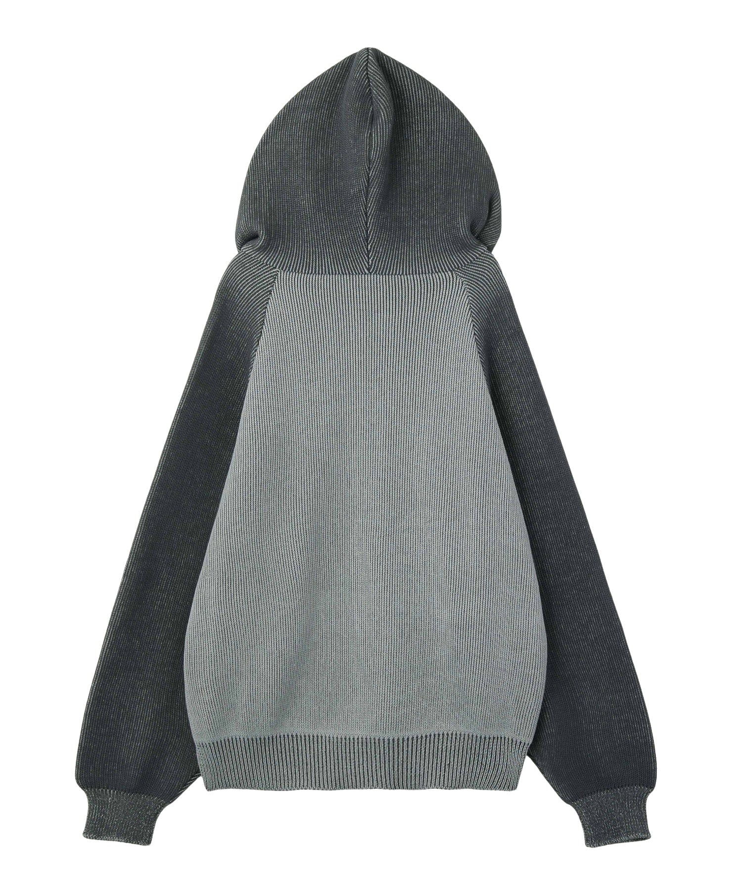 LOGO JACQUARD ZIP UP KNIT HOODIE