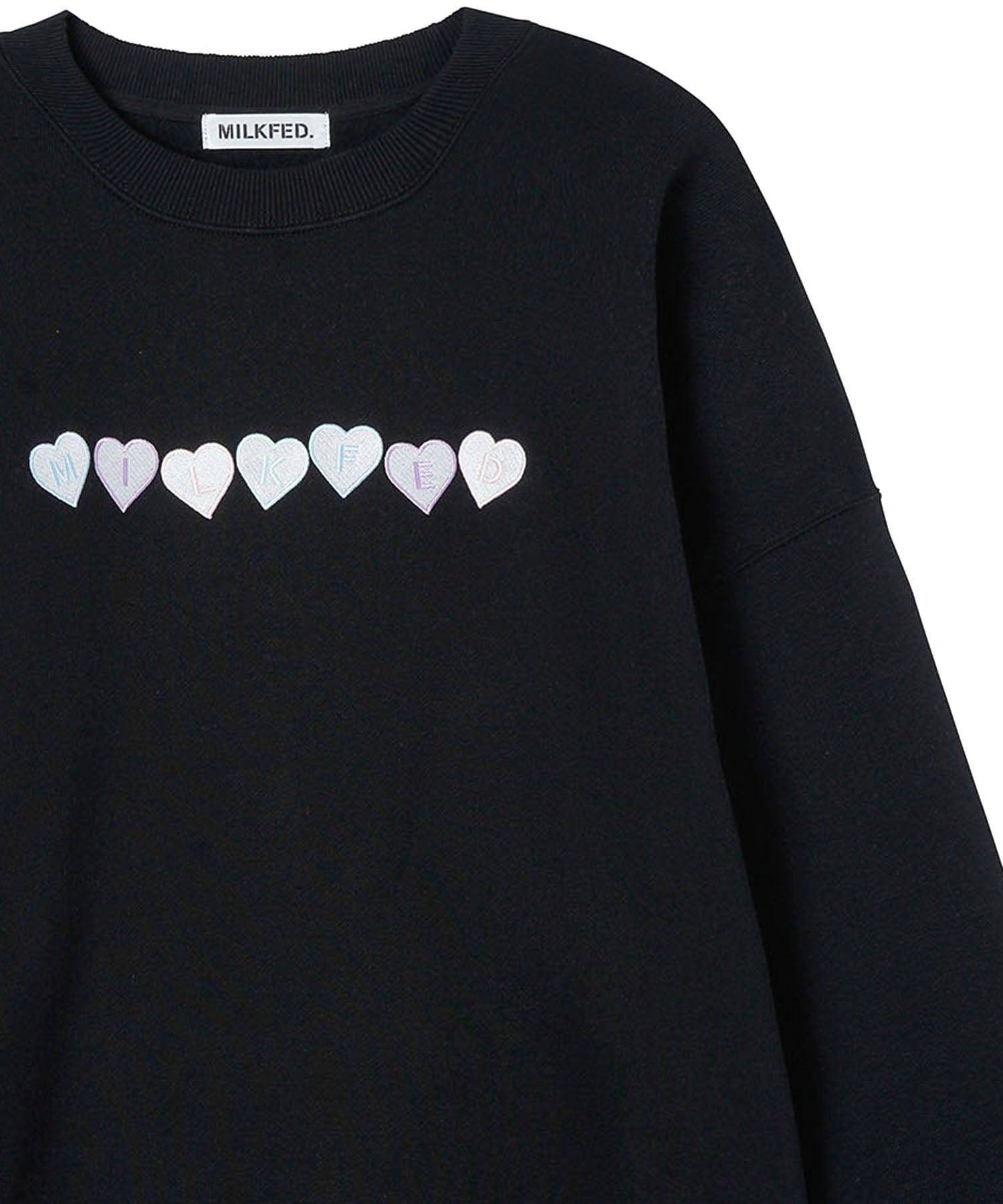 HEART EMBROIDERY BIG SWEAT TOP MILKFED.