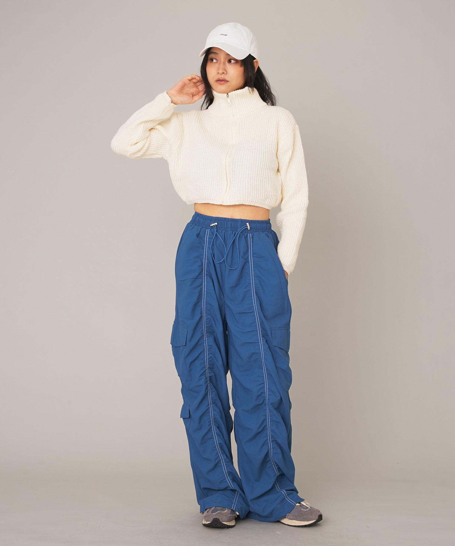 SHIRRING CARGO PANTS BABU-BU