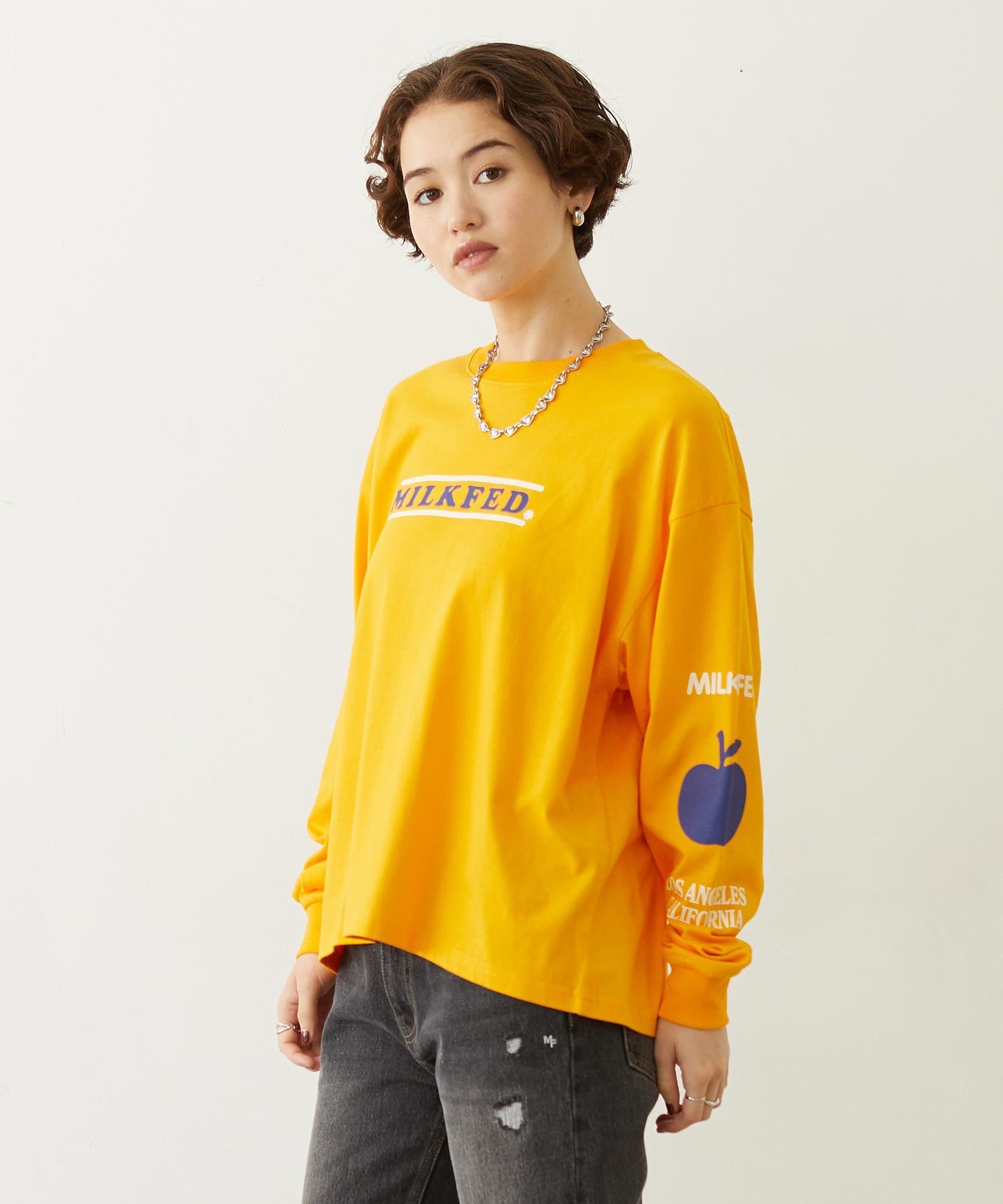 FRUIT SLEEVE PRINT L/S TEE