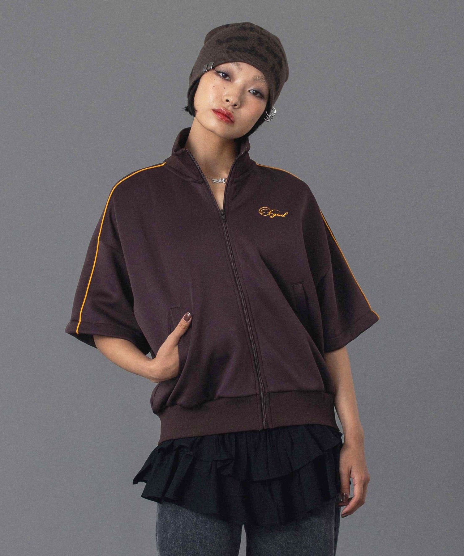 PENCIL SCRIPT LOGO 2WAY TRACK JACKET