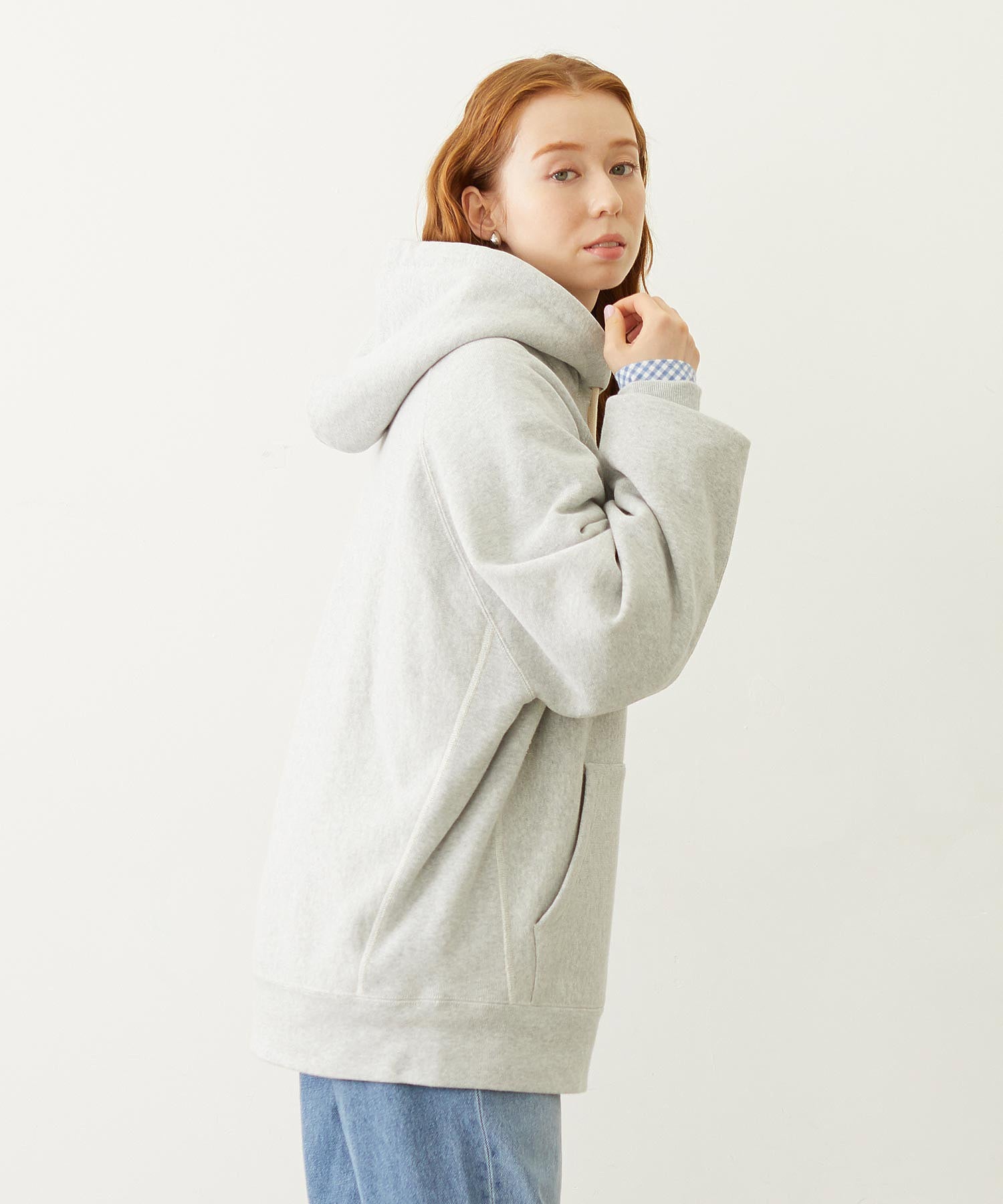 MILKFED. × CHAMPION COLLEGE LOGO SWEAT HOODIE