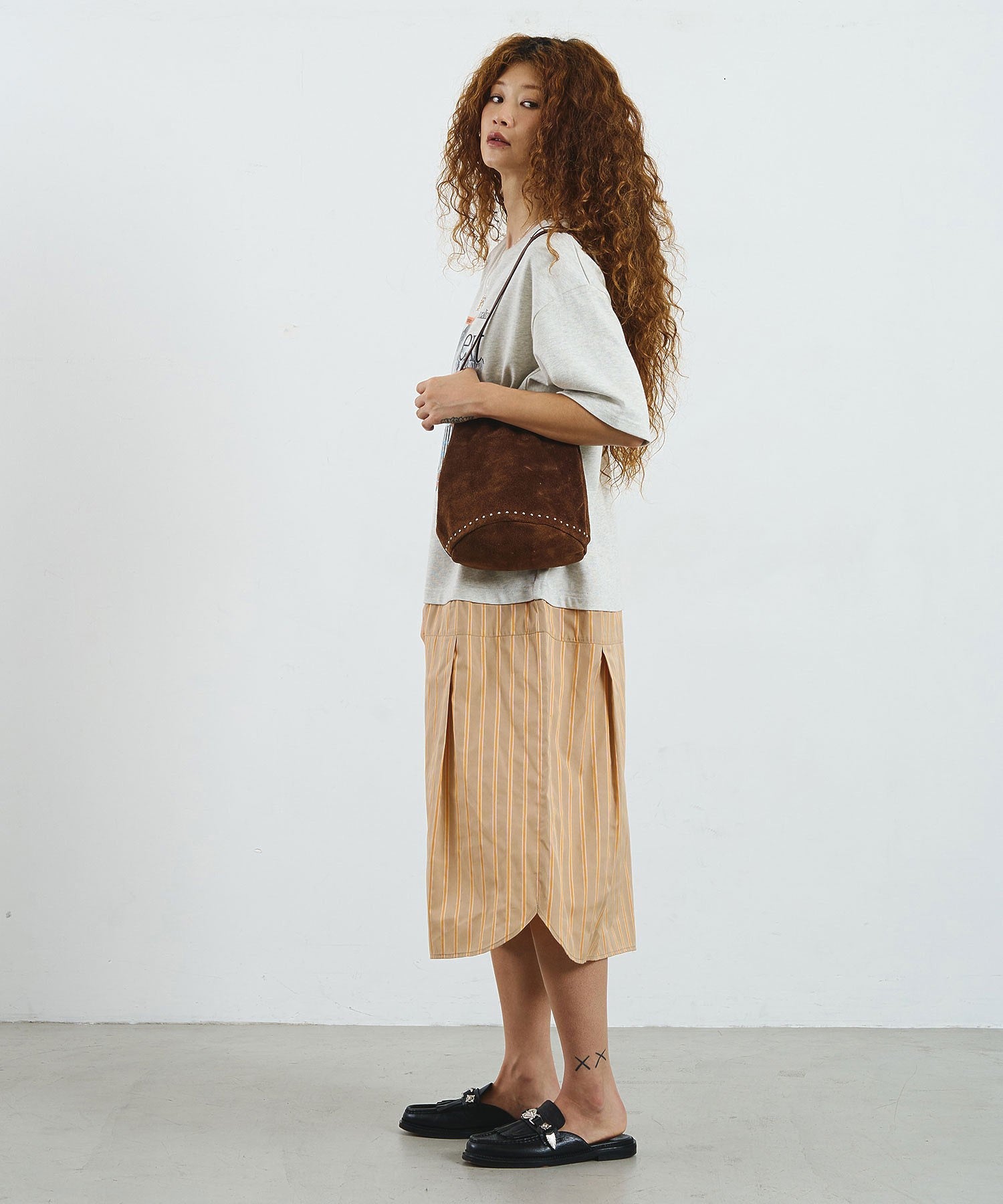 MILLELA FIRENZE/STUDS DRAWSTRING BAG