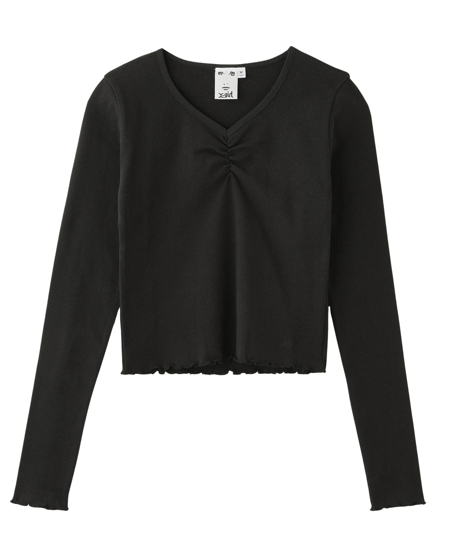 FRONT GATHERED L/S BABY TEE