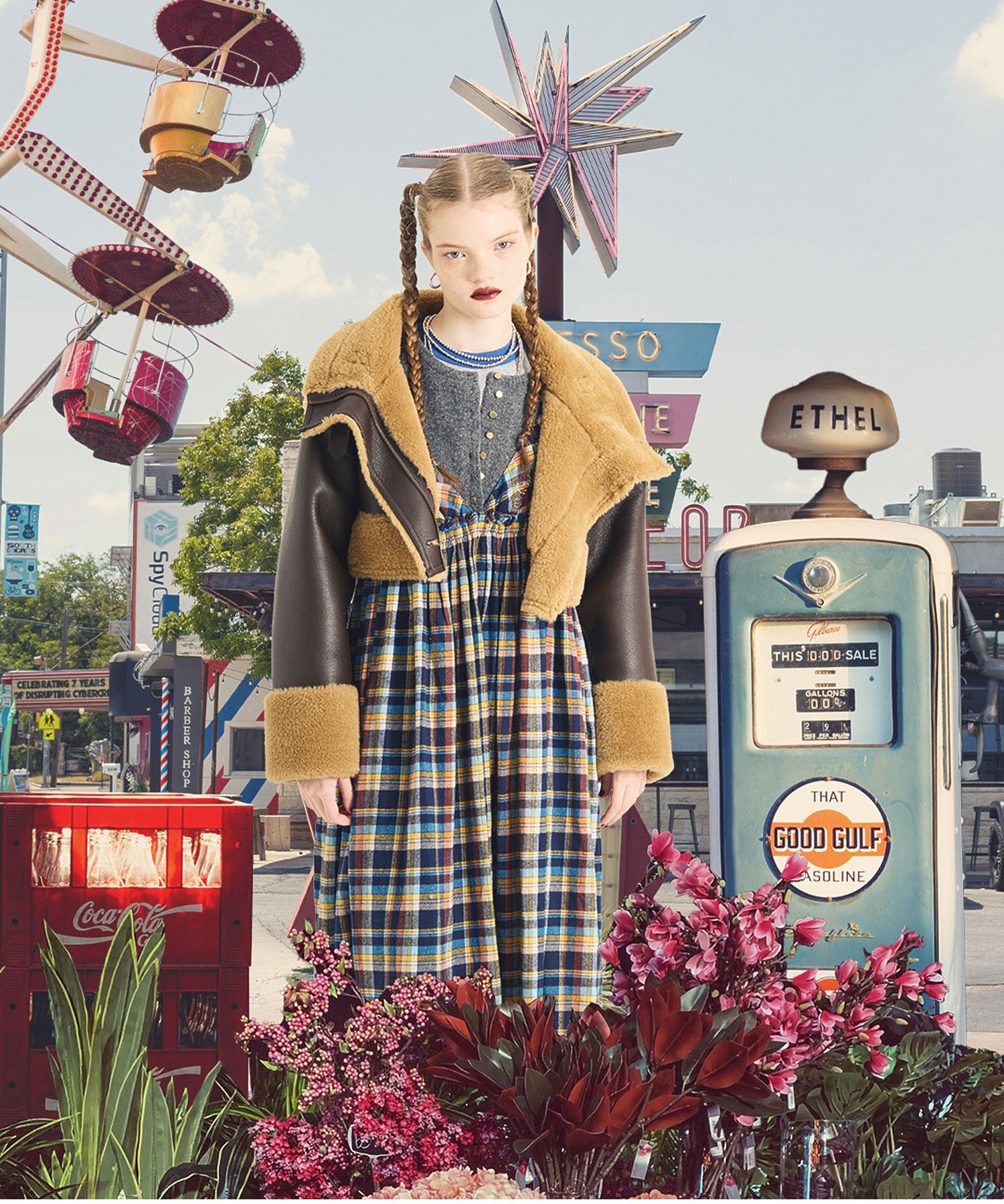 【ROSE BUD別注】INDIA IS BEAUTIFUL/FLANNEL CAMISOLE DRESS