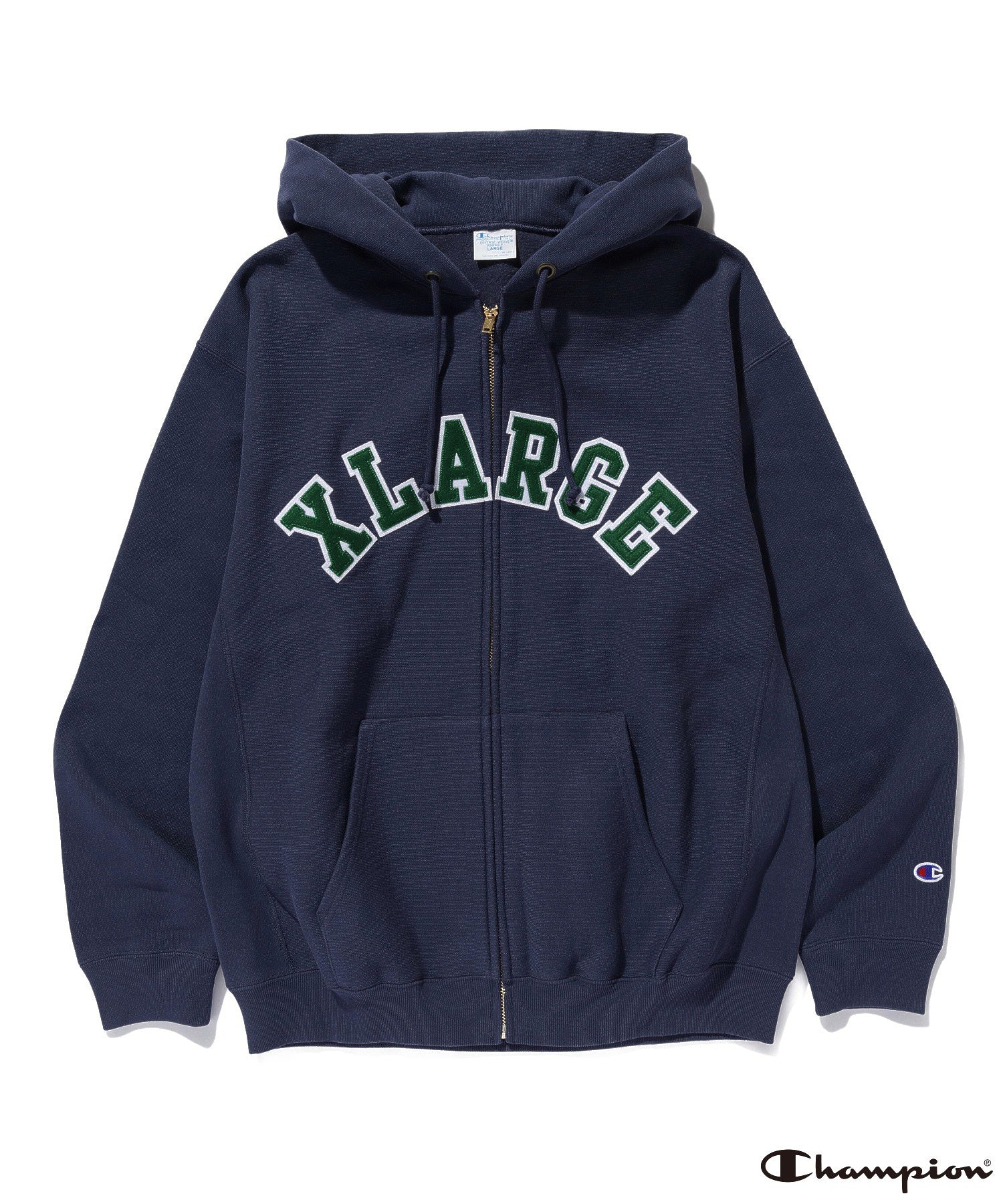 XLARGE×Champion REVERSE WEAVE ZIP HOODED SWEATSHIRT