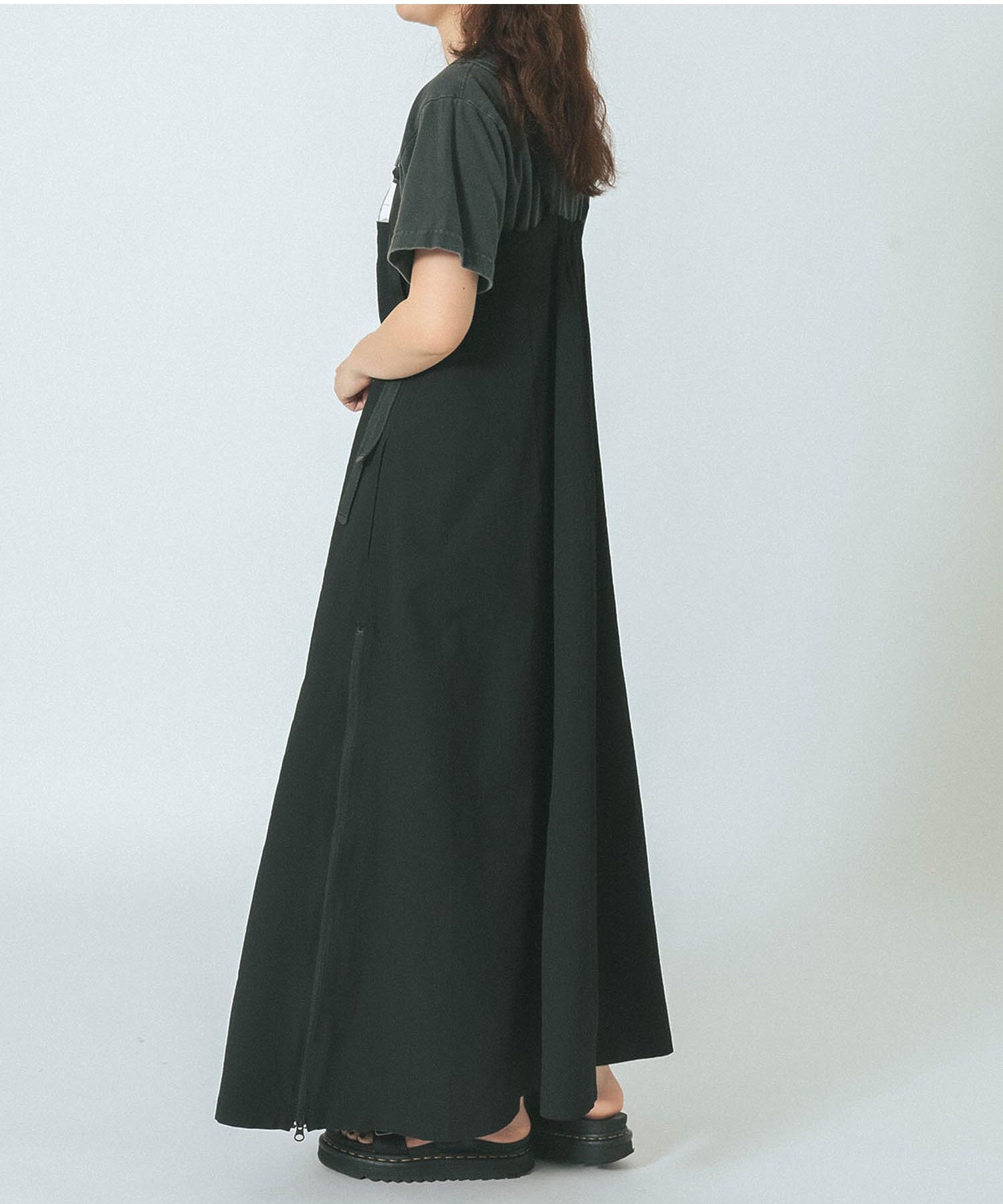 THOUSAND MILExGENE HEAVENS/ZIP FRONT SUSPENDER JUMPER SKIRT DRESS