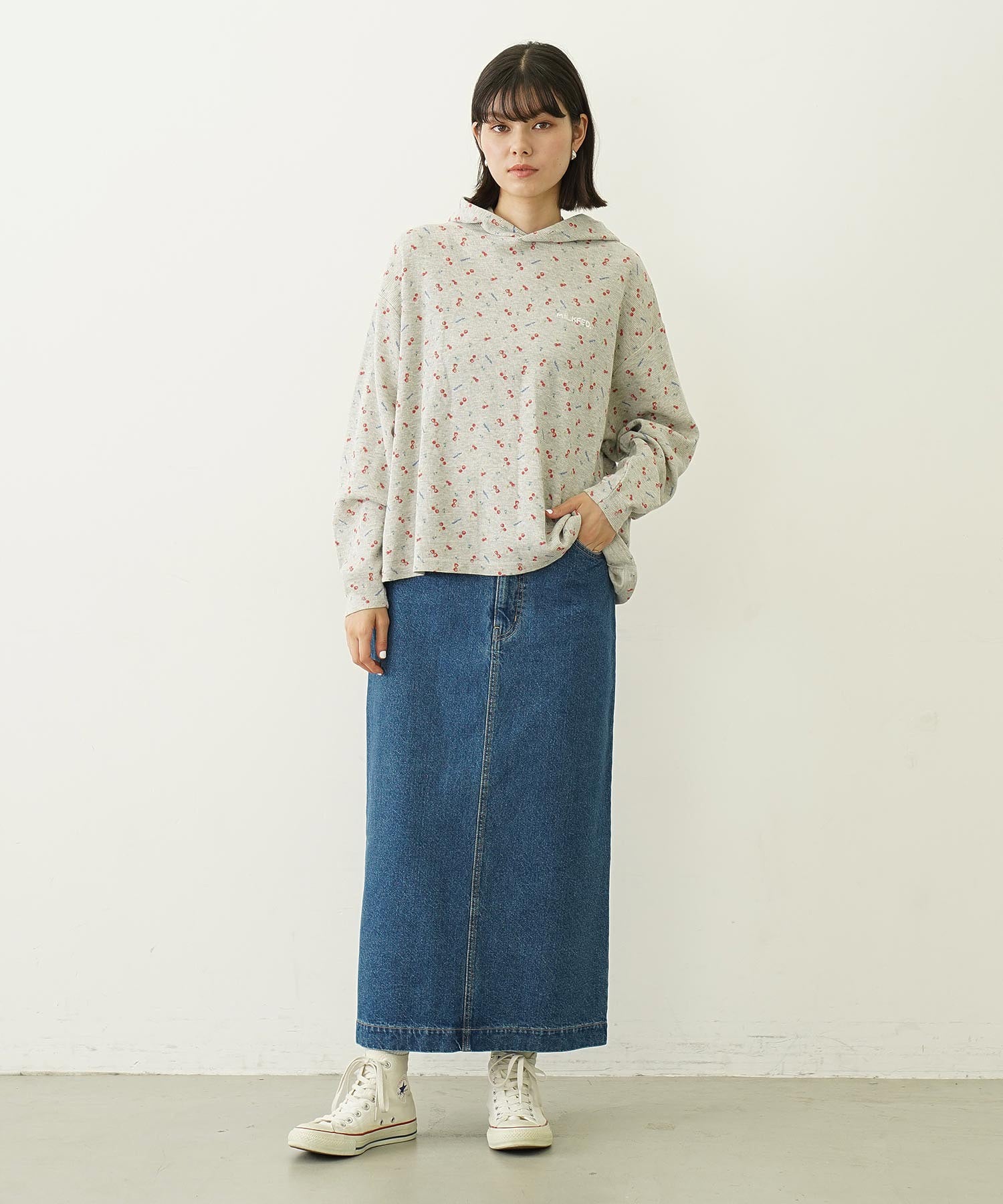 DENIM LONG SKIRT