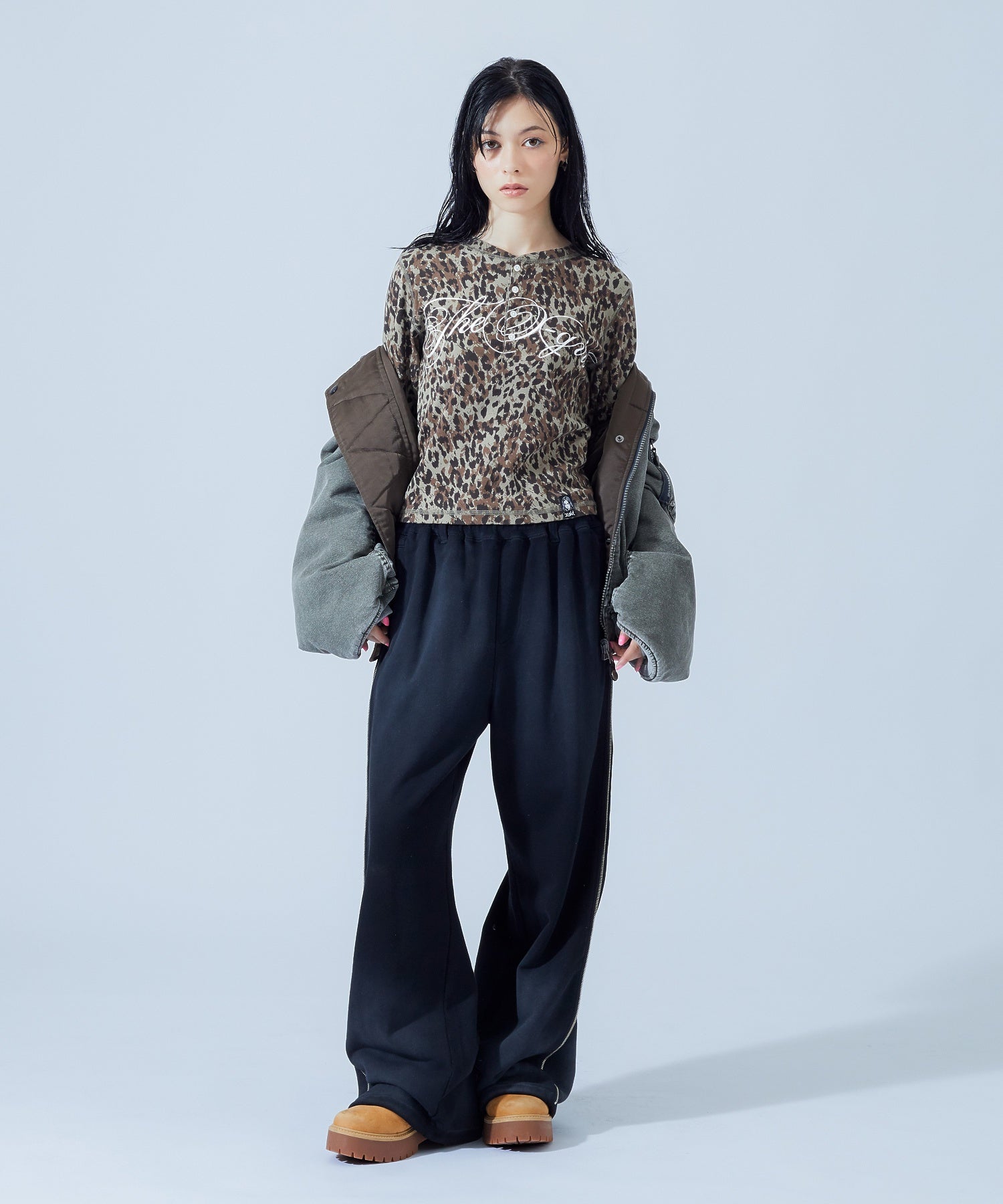FADED SIDE ZIP SWEATPANTS
