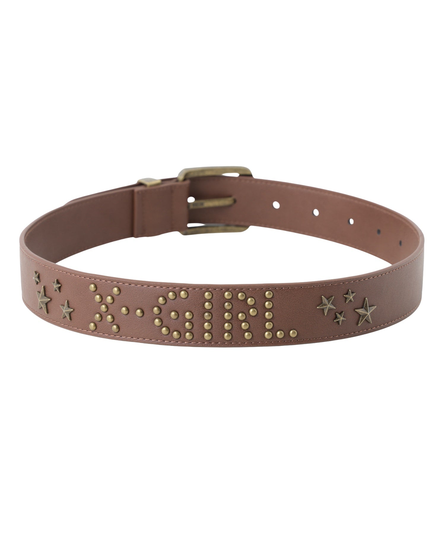 STUDDED LOGO BELT