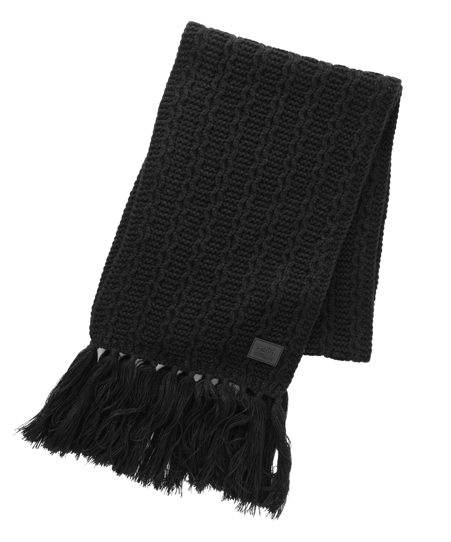 RUBBER PATCH KNIT SCARF