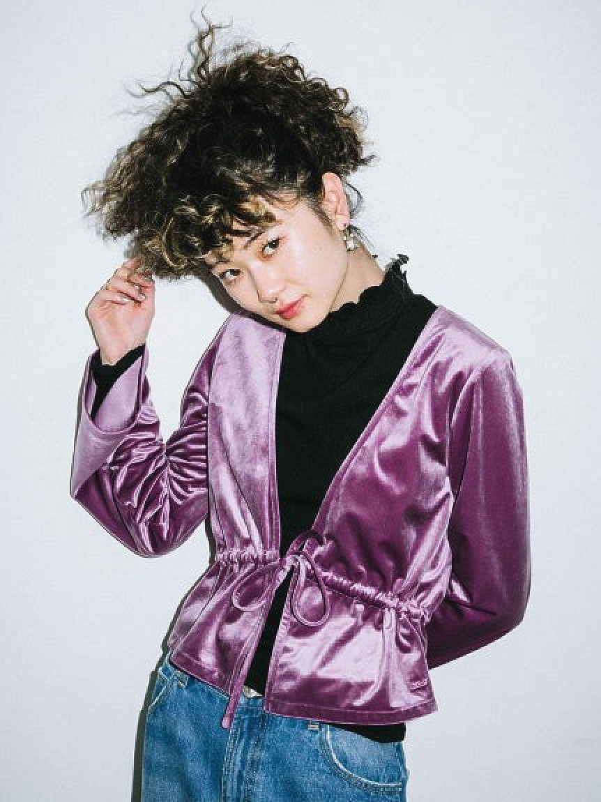 VELOUR CARDIGAN X-girl