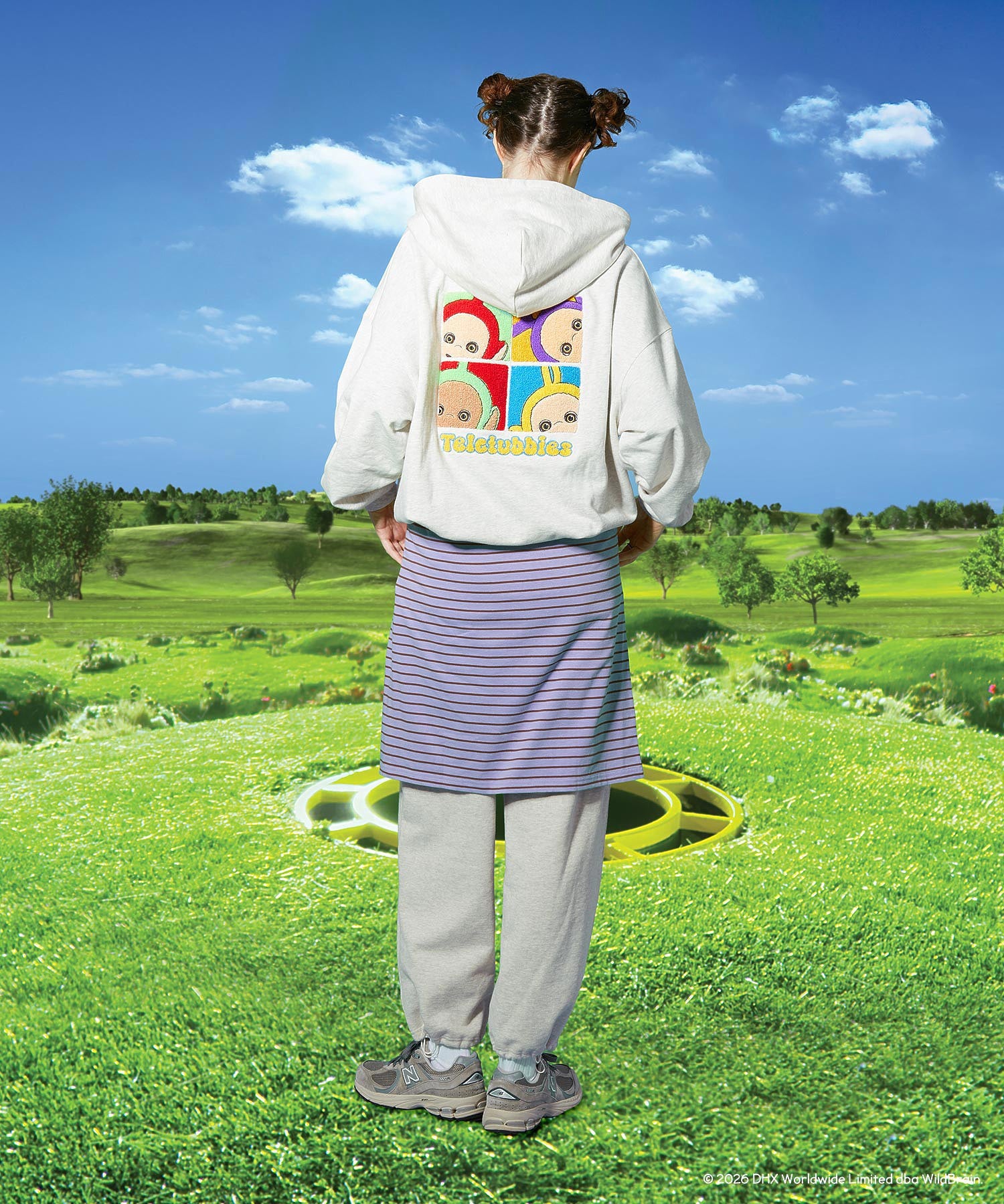 MILKFED. / TELETUBBIES SQUARE FRAME ZIP UP HOODIE