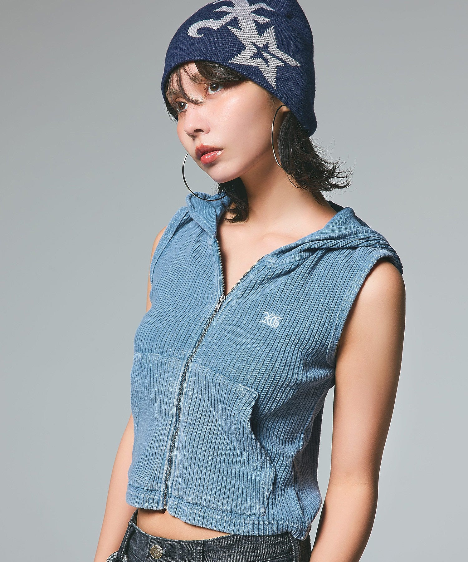 XG STAR LOGO JACQUARD BEANIE