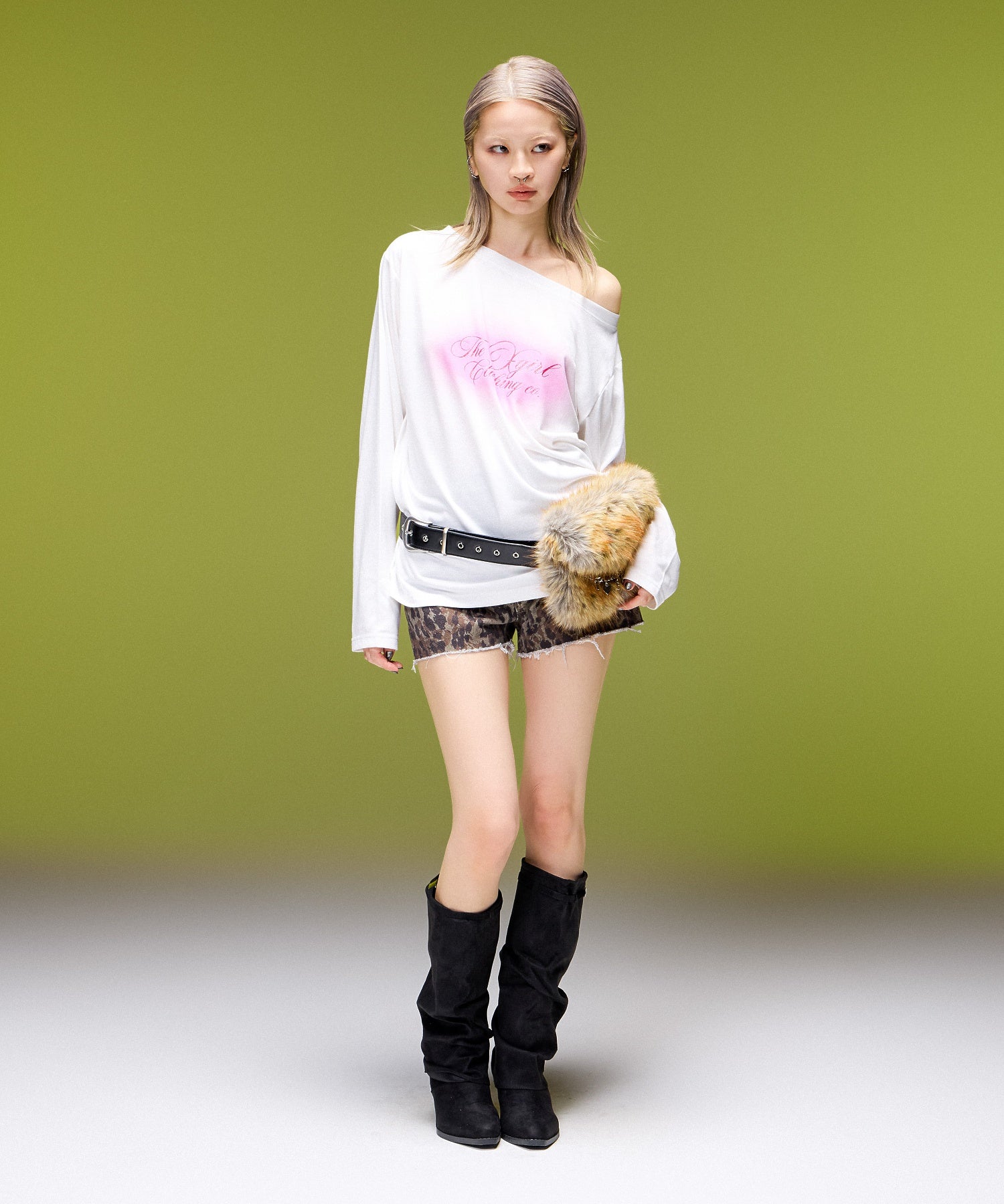MULTI WAY FAUX FUR POCKET BELT