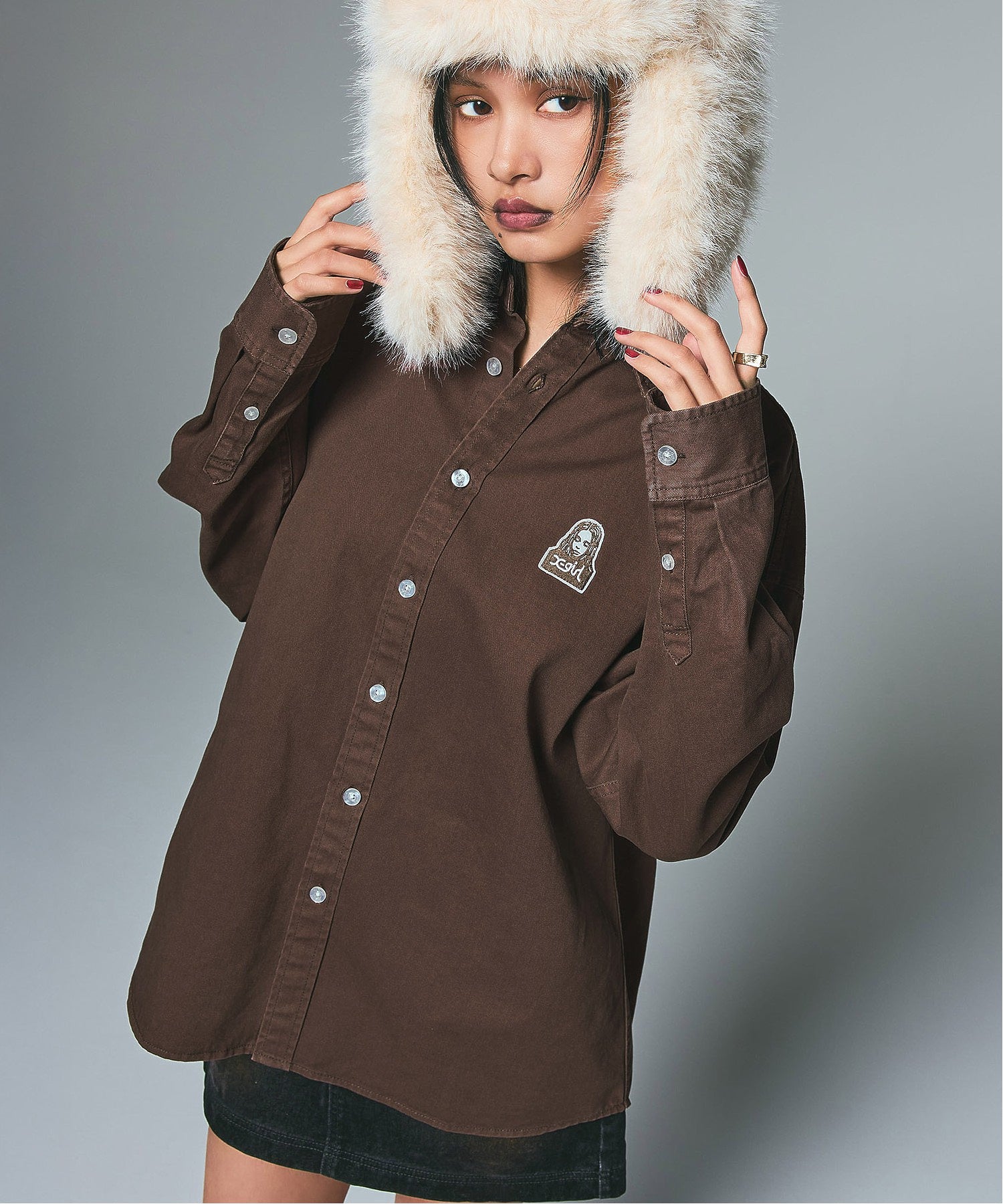 TONAL FACE L/S SHIRT
