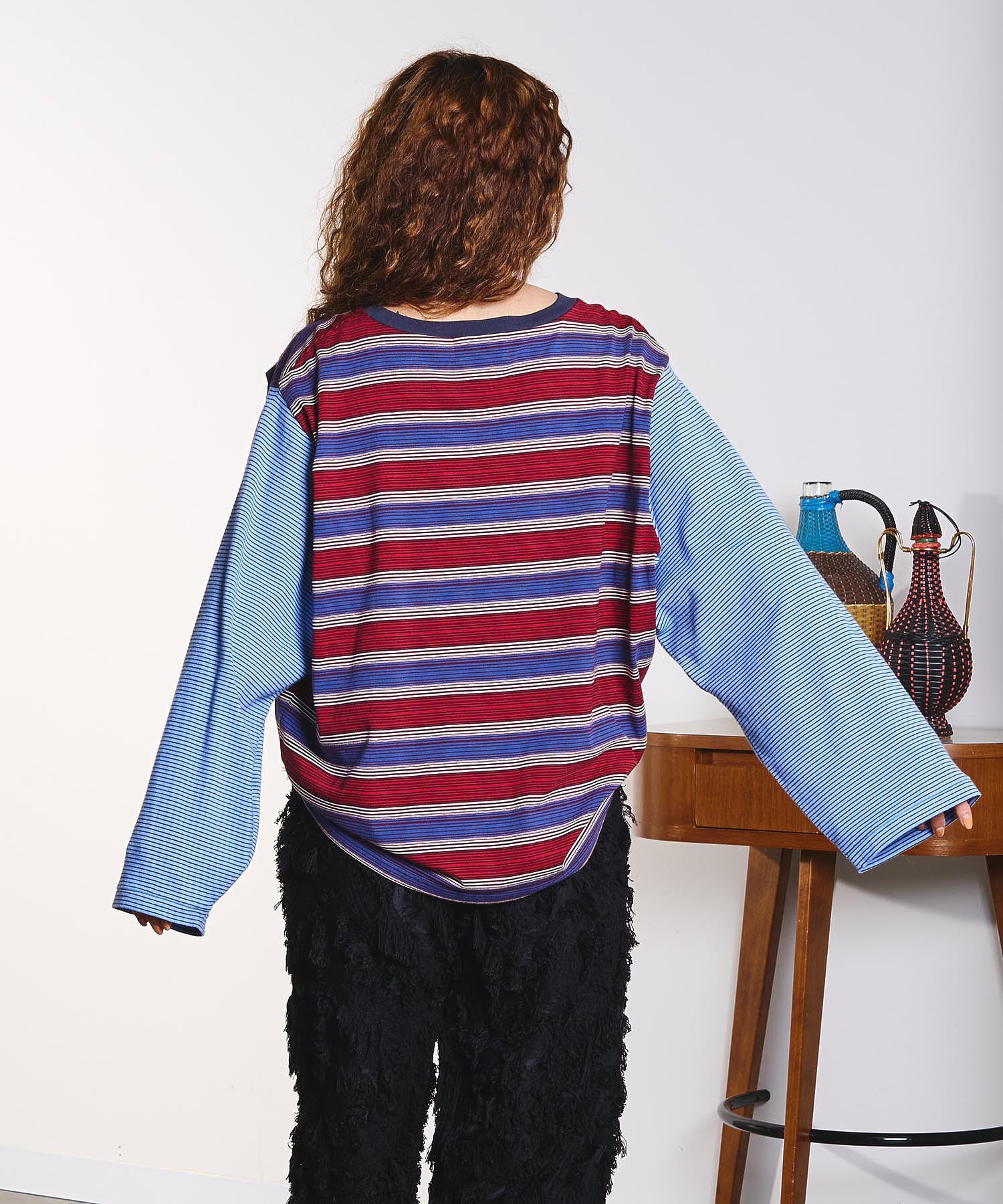 CREOLME/MULTI STRIPE L/S TEE