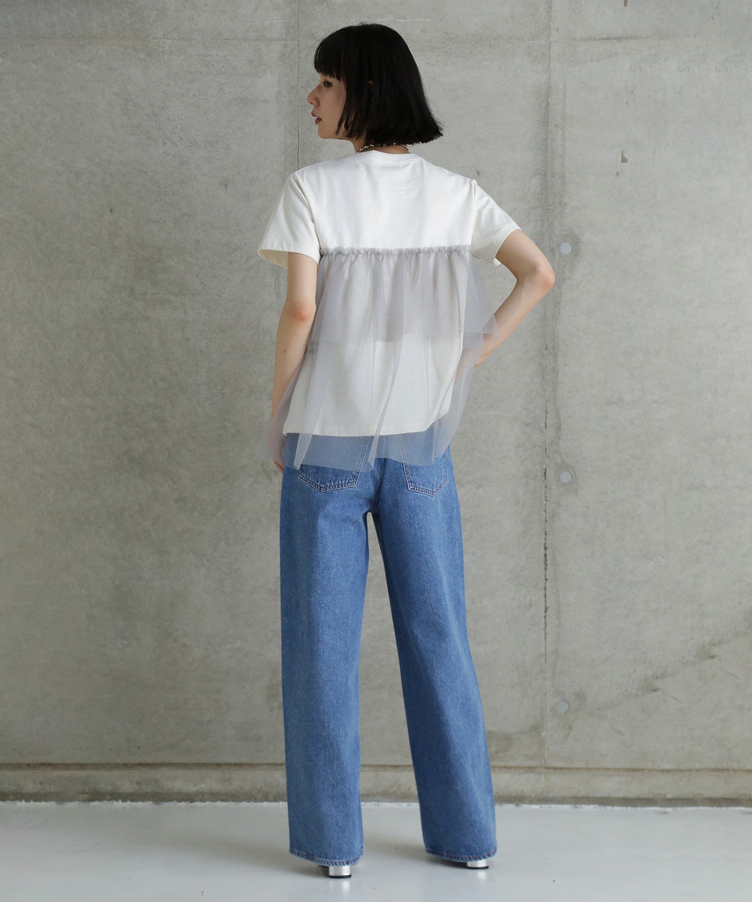 【WEB・一部店舗限定】チュールデザイントップス