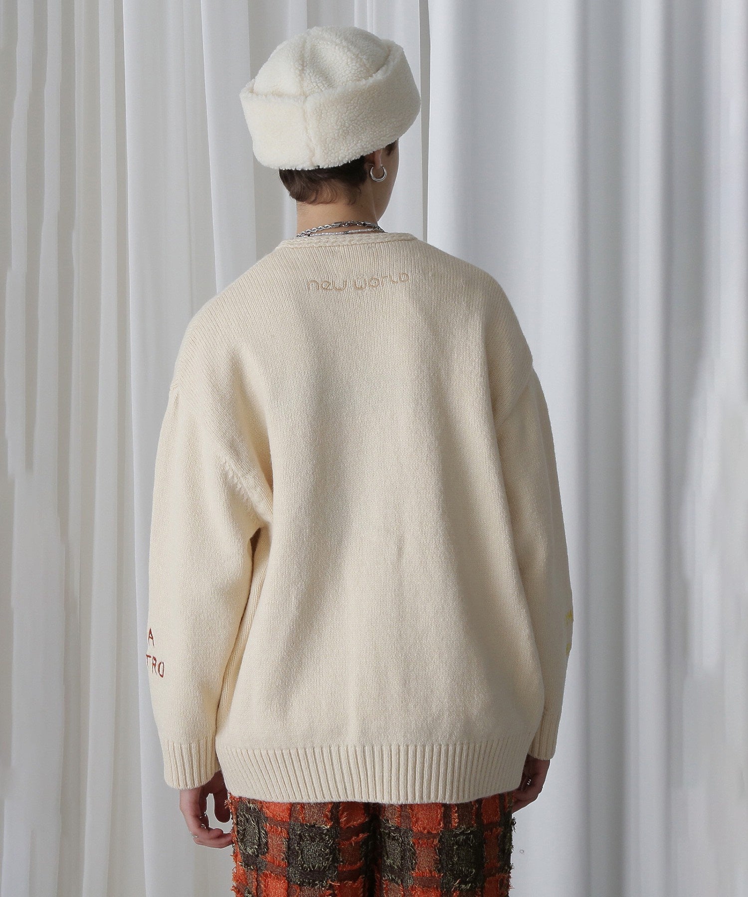 GENE HEAVENS/エンブロイダリー カレッジニットカーディガン