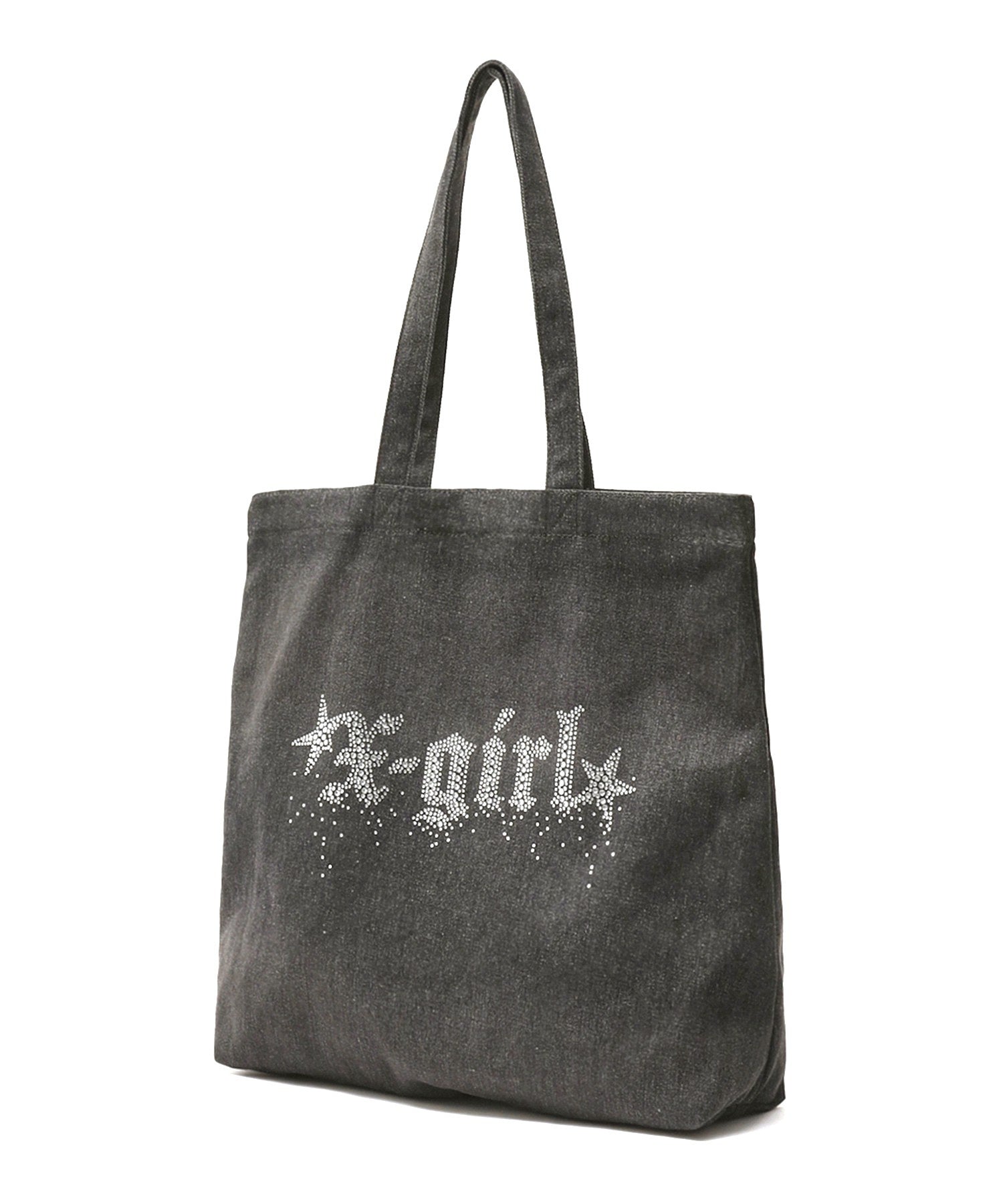 RHINESTONE STARDUST LOGO TOTE BAG
