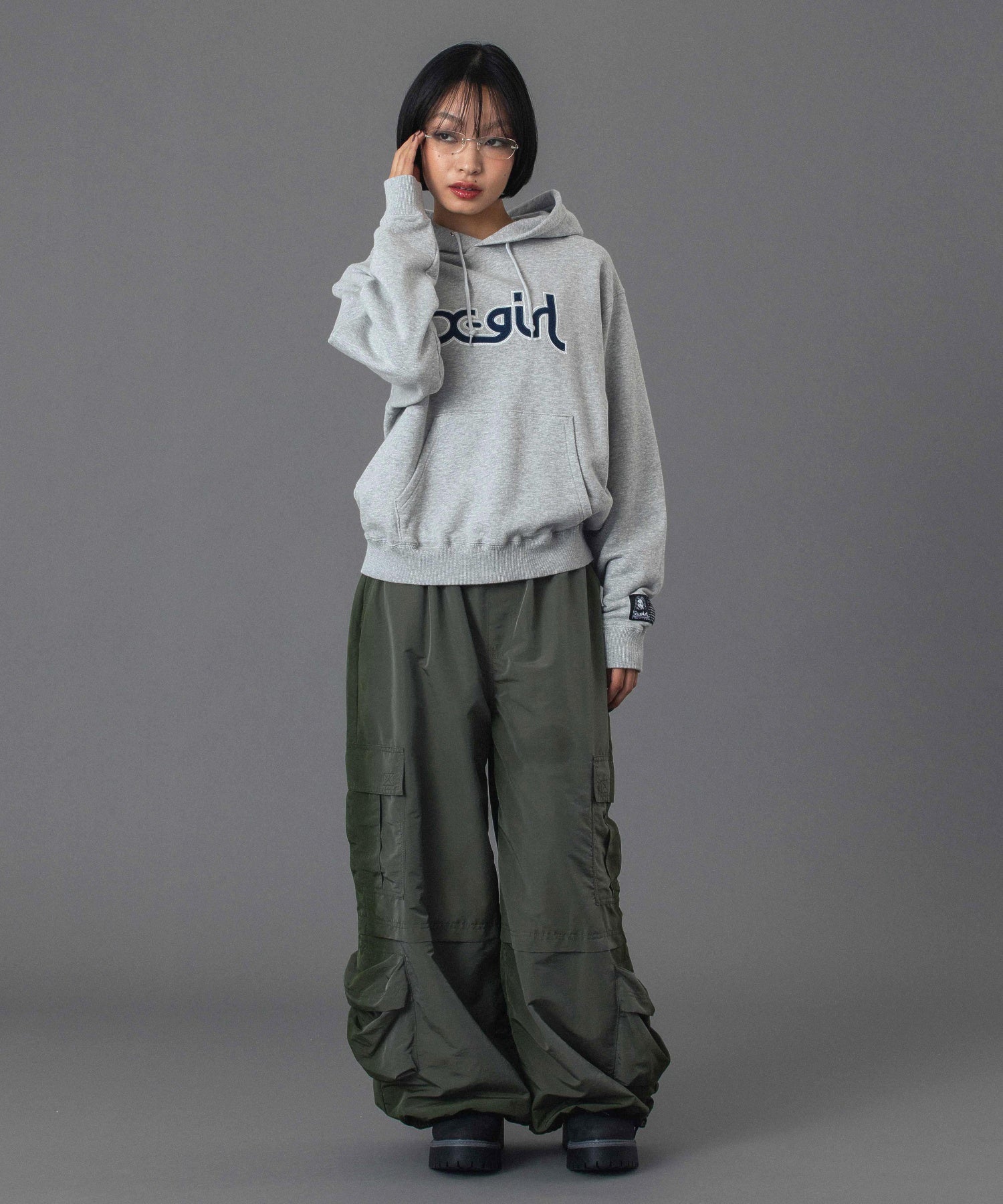 MILLS LOGO LAYERED PATCH SWEAT HOODIE