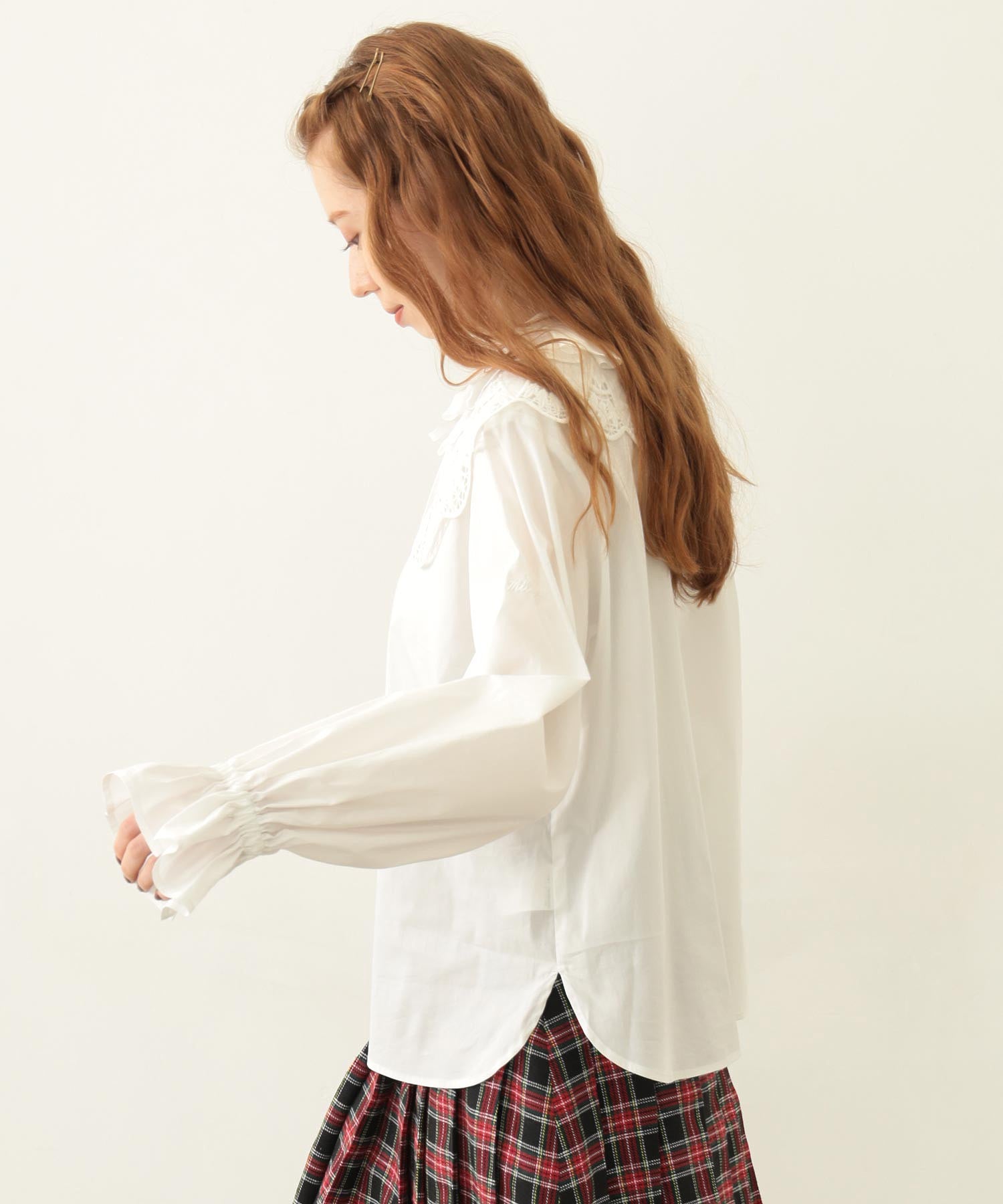 MULTI RUFFLE COLLAR BLOUSE