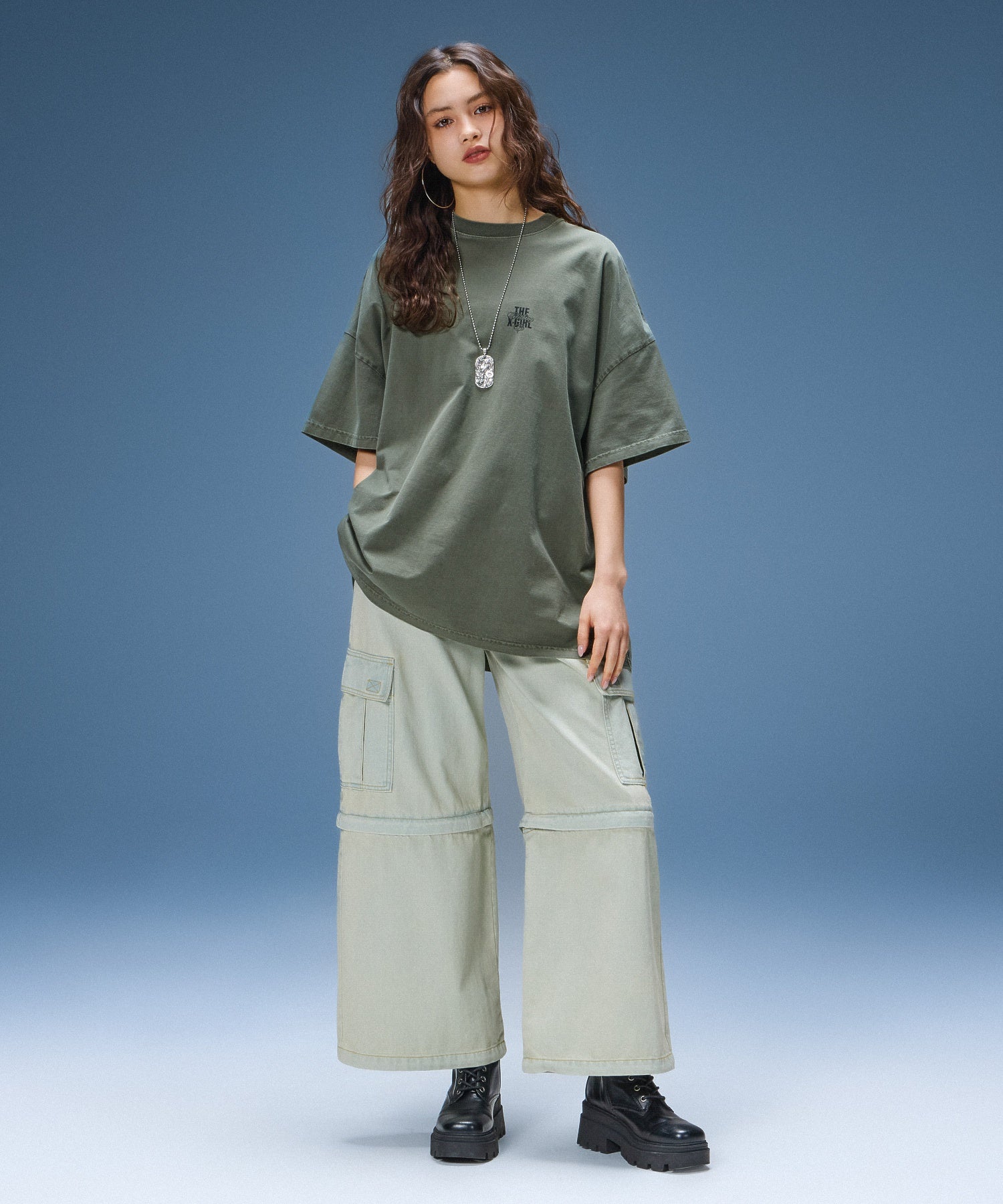 FADED MIX FONT LOGO S/S BIG TEE DRESS