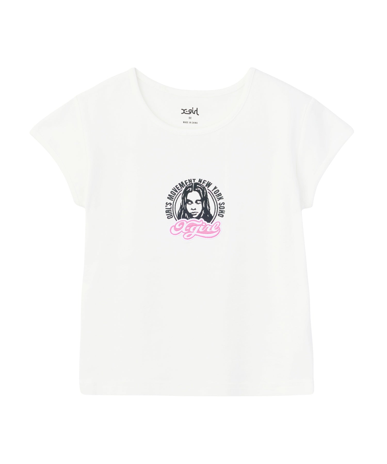 FACE AND LOGO PATCH S/S BABY TEE