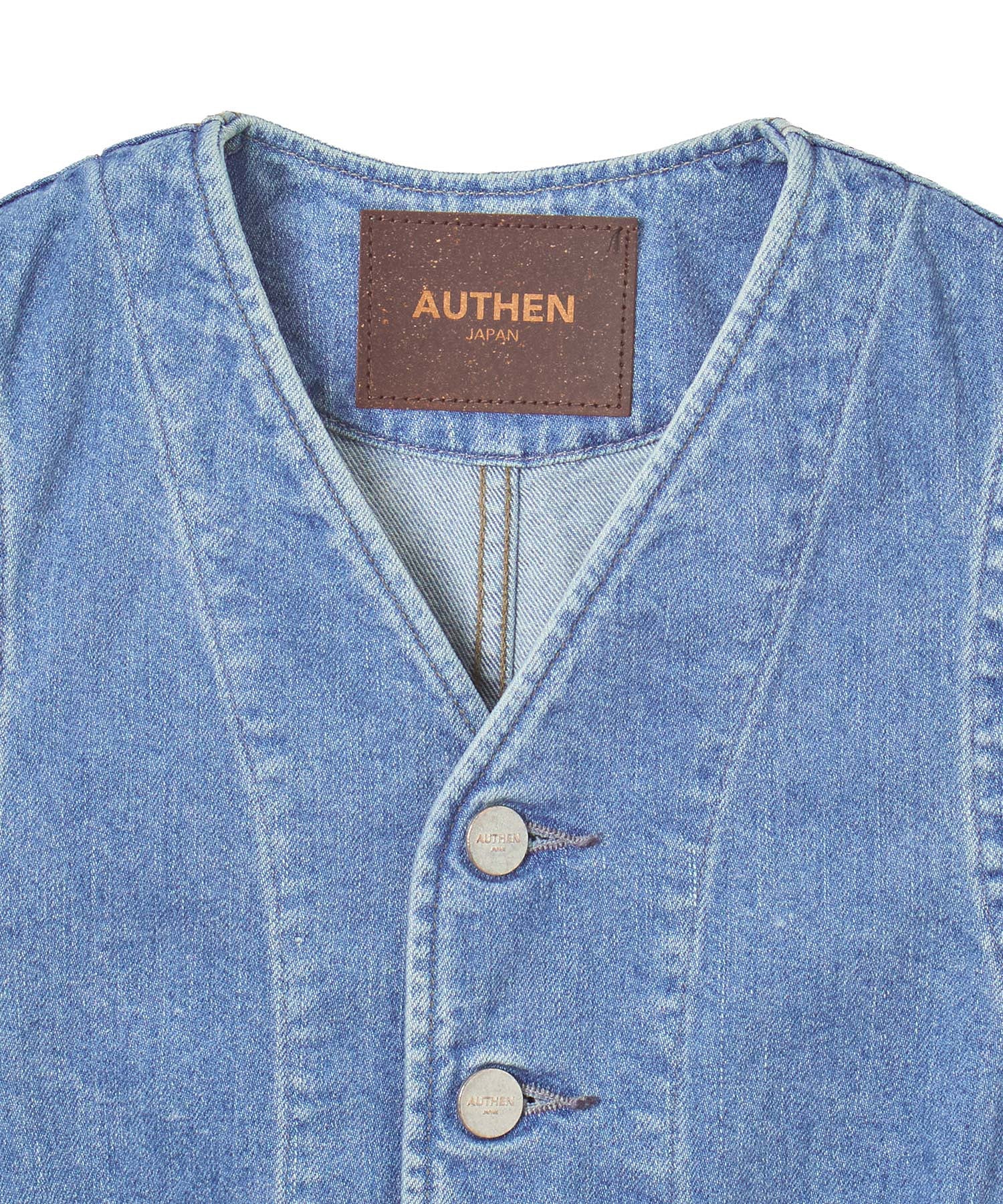 AUTHEN/SLIKNIZED DENIM VEST