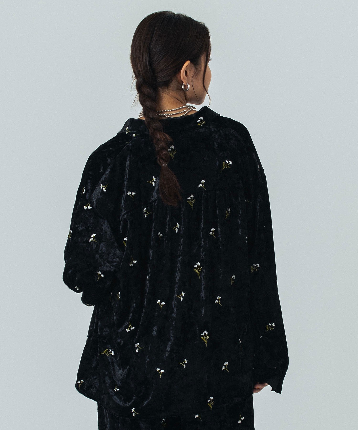 EMBROIDERY VELOUR SHIRT