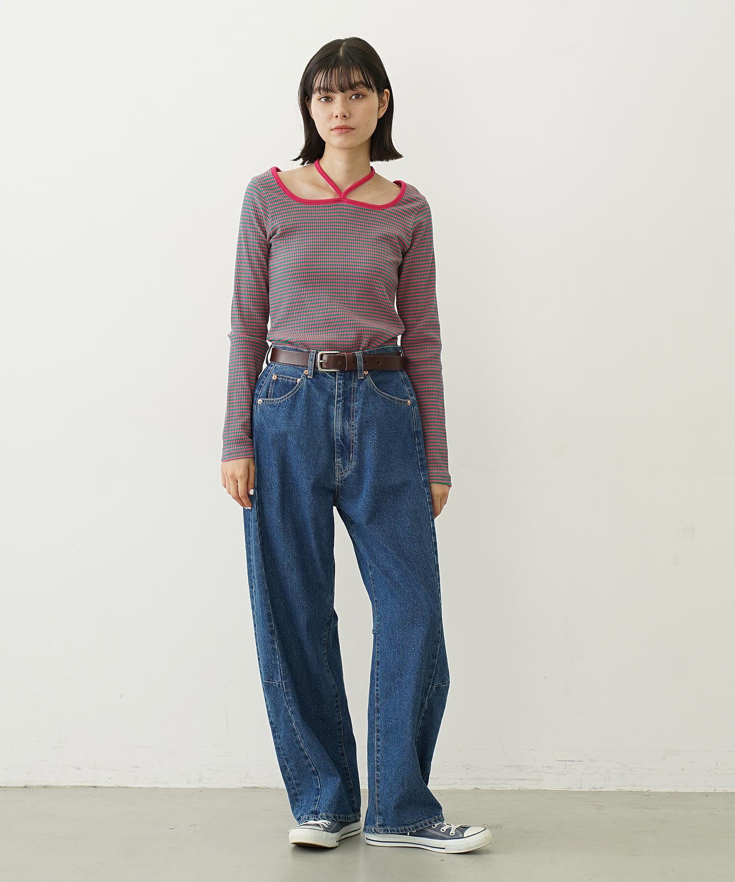 WIDE LEG DENIM PANTS